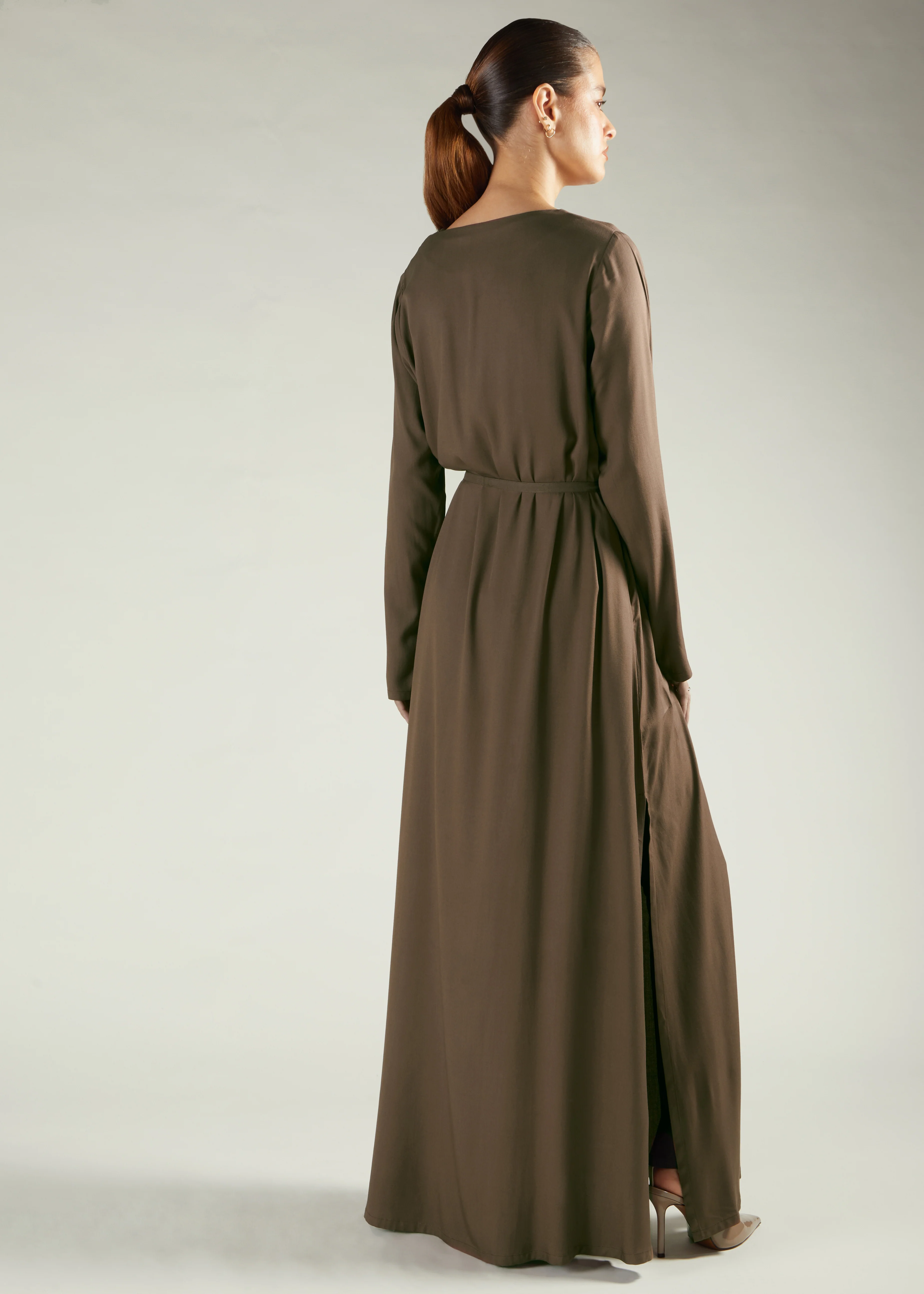 A Line Abaya Coffee - Image 3