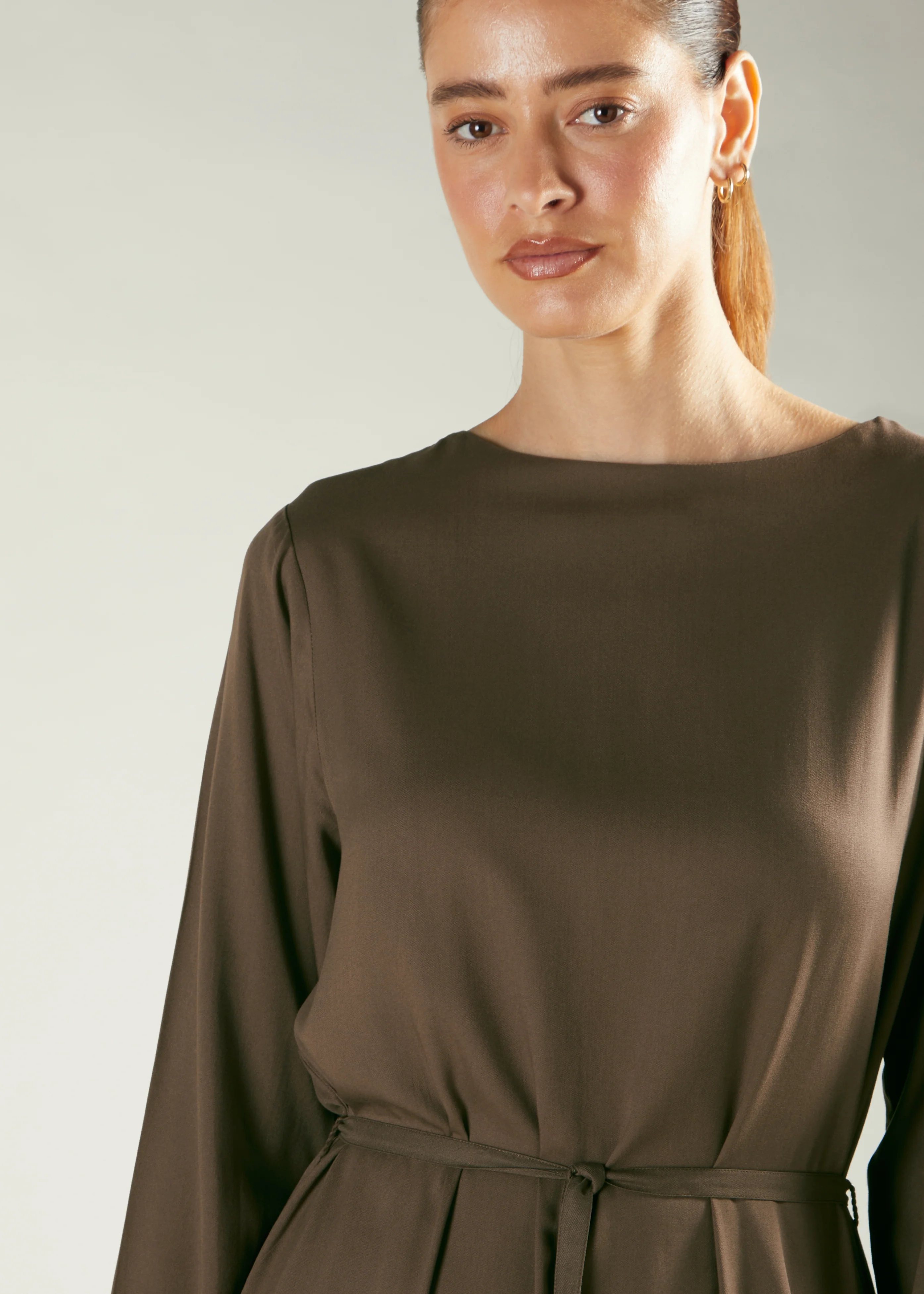 A Line Abaya Coffee - Image 4