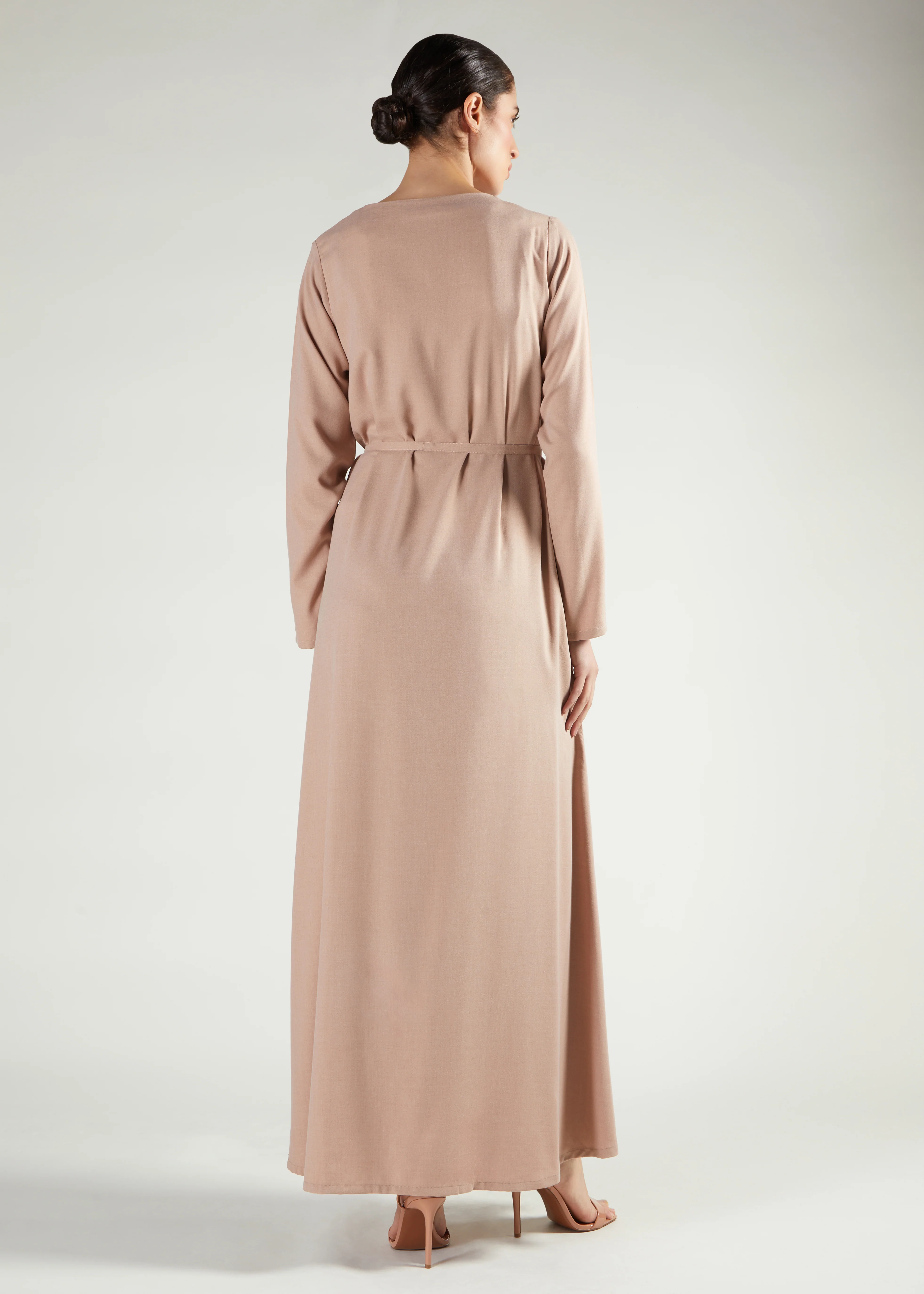 A Line Abaya Nude - Image 3