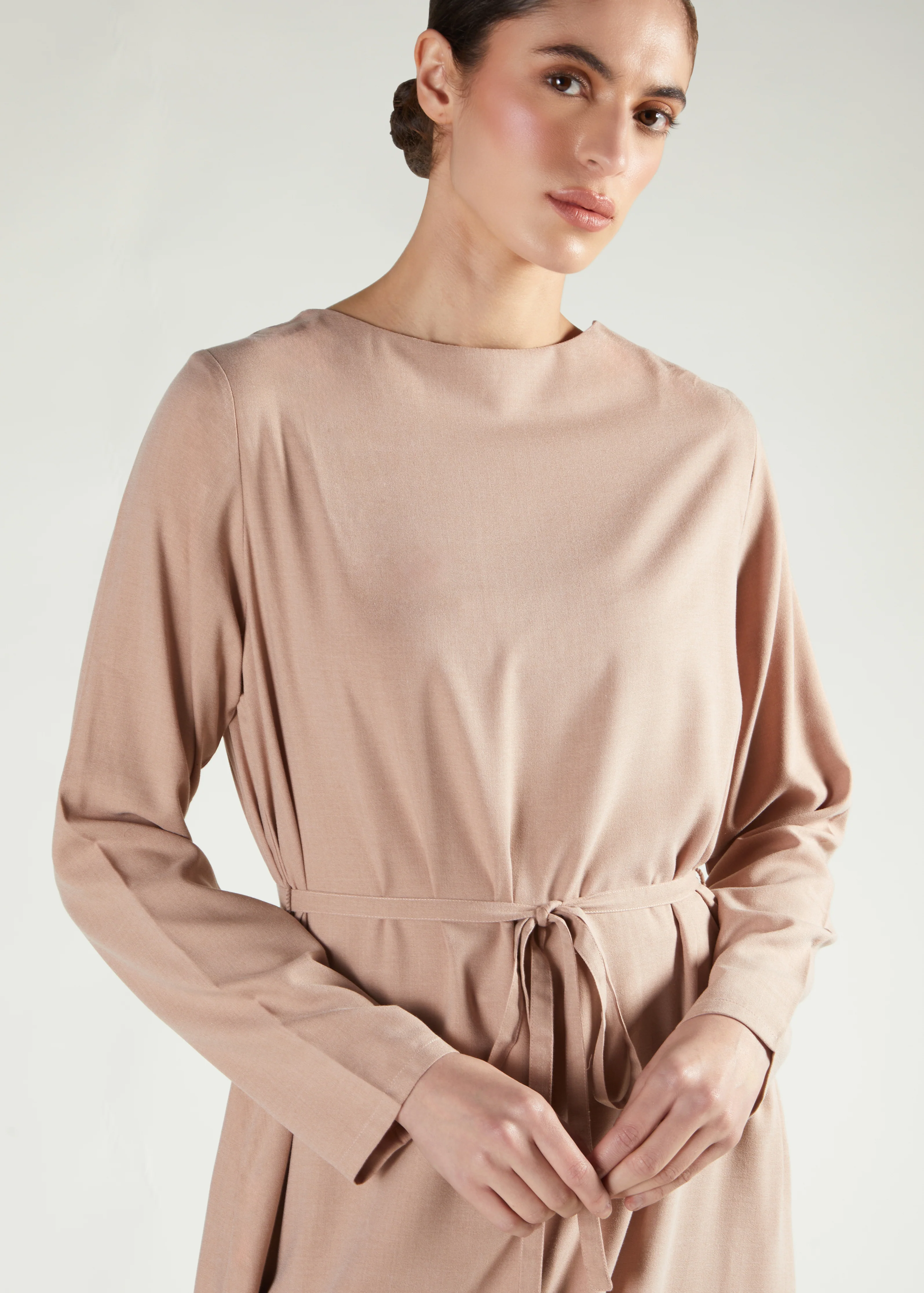 A Line Abaya Nude - Image 4