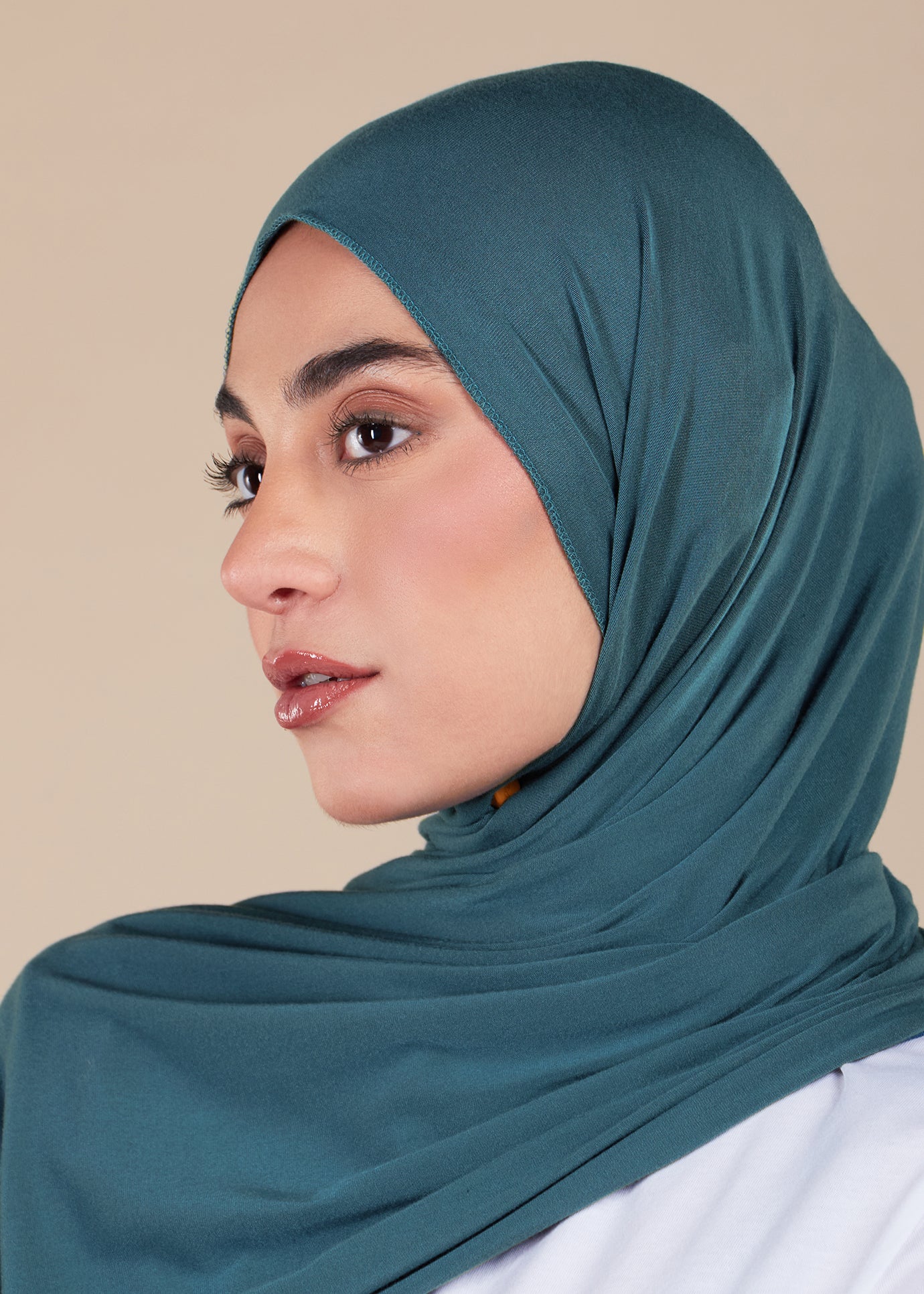 Aegean Blue Premium Jersey Hijab - Image 3