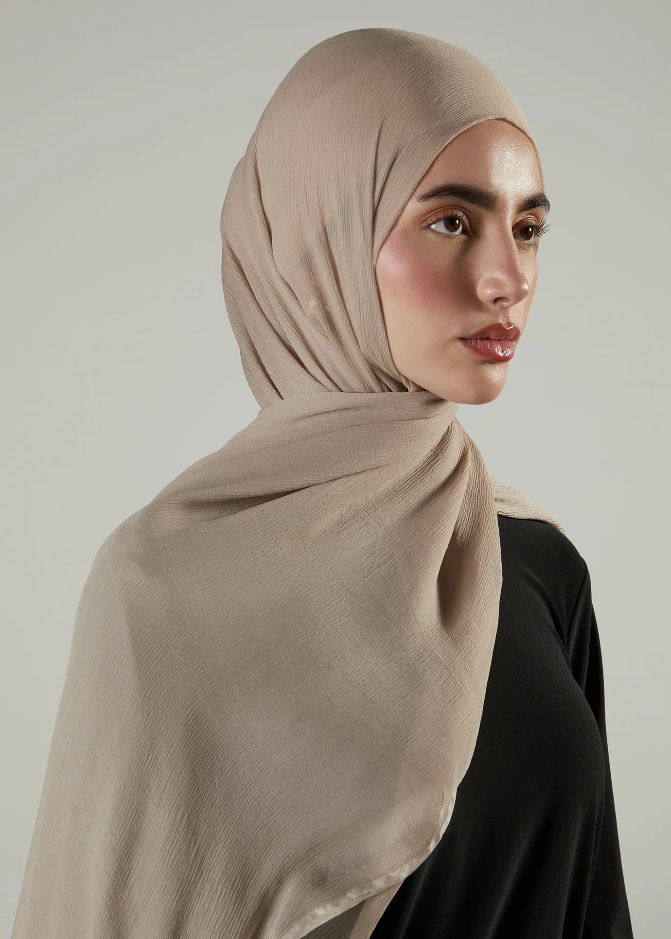 Alabaster Chiffon Silk Hijab - Image 3