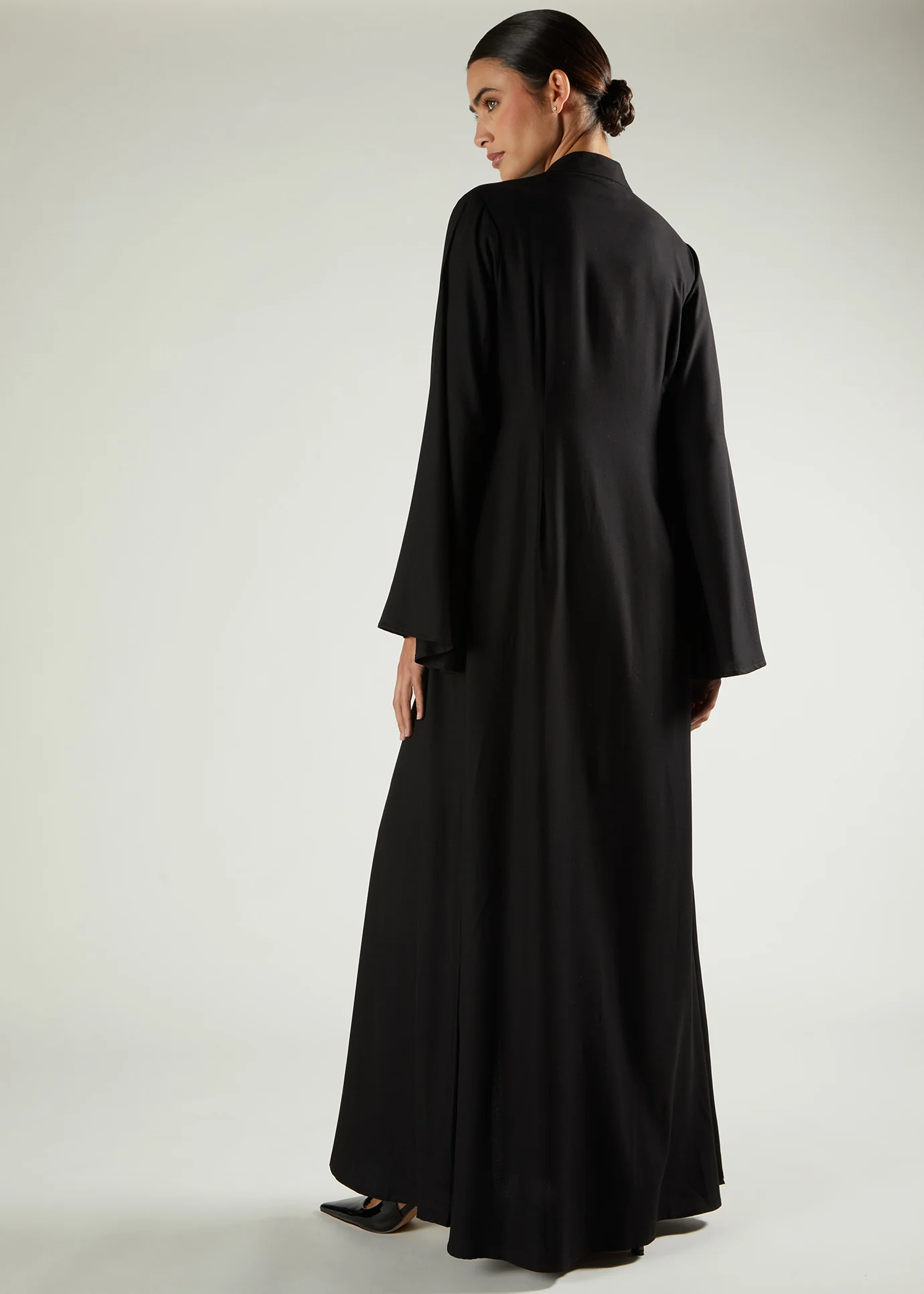 Asymmetric Abaya Black - Image 2