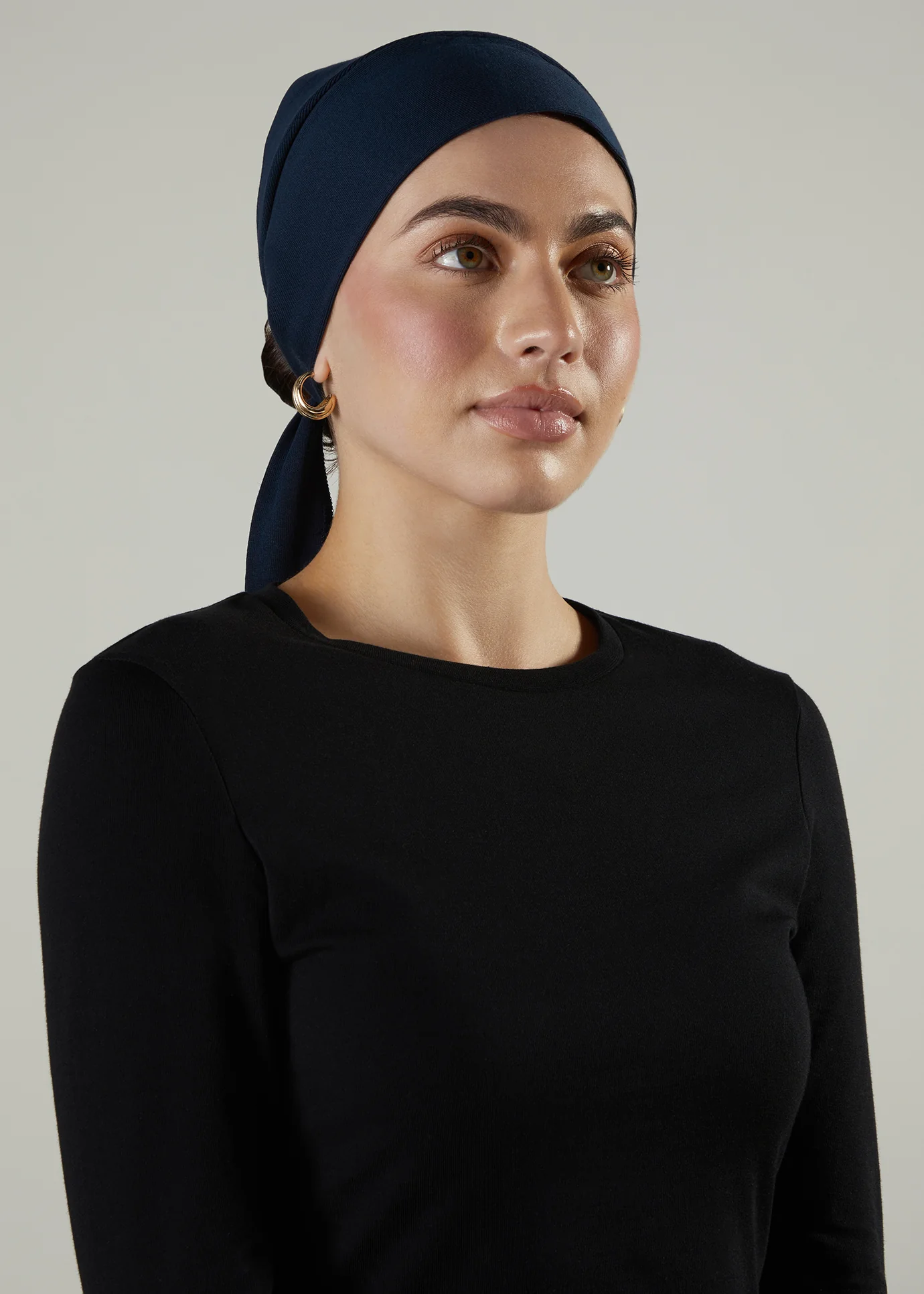Bandana Navy Hijab Cap - Image 2