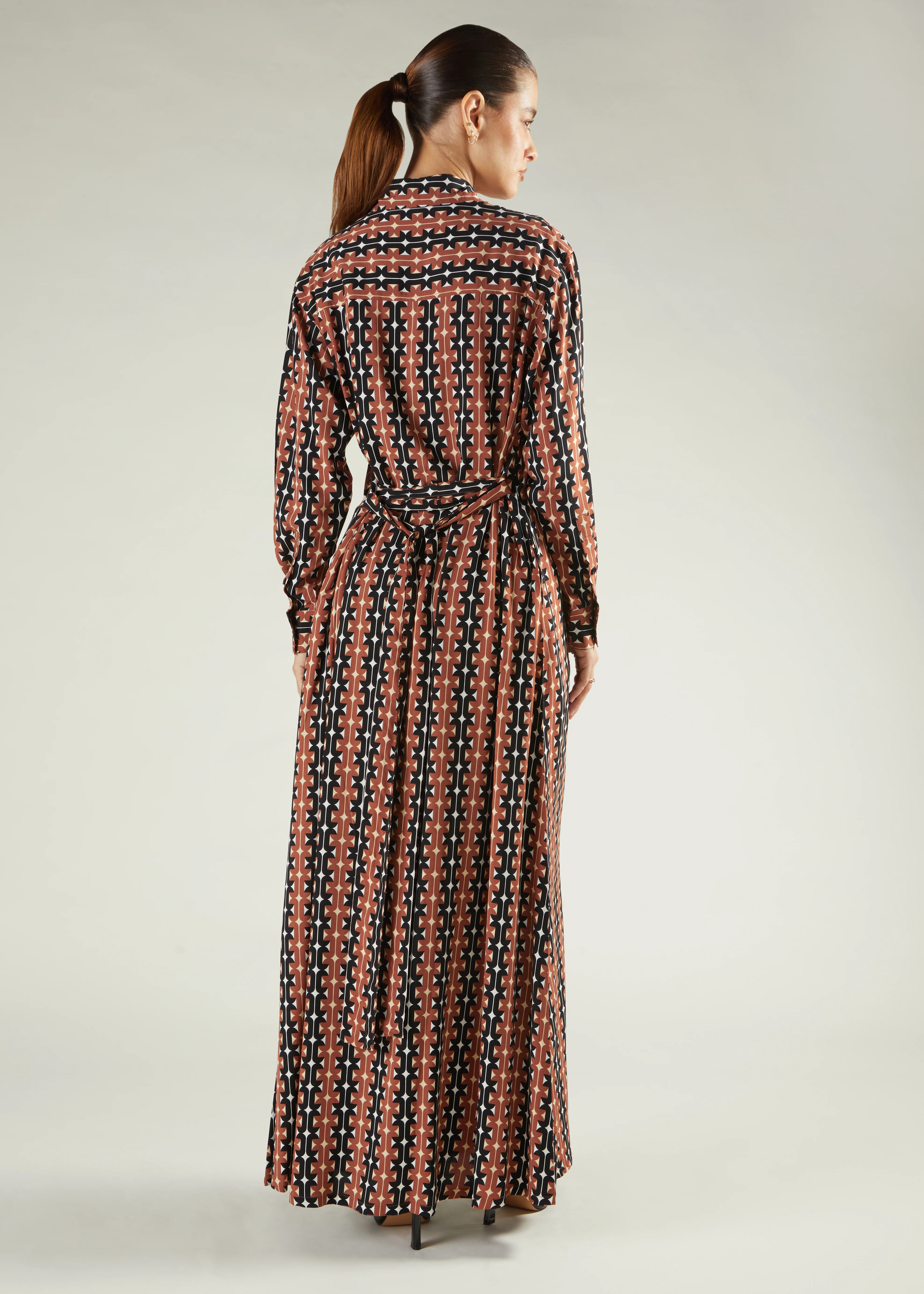 Black & Brown Print Maxi - Image 5