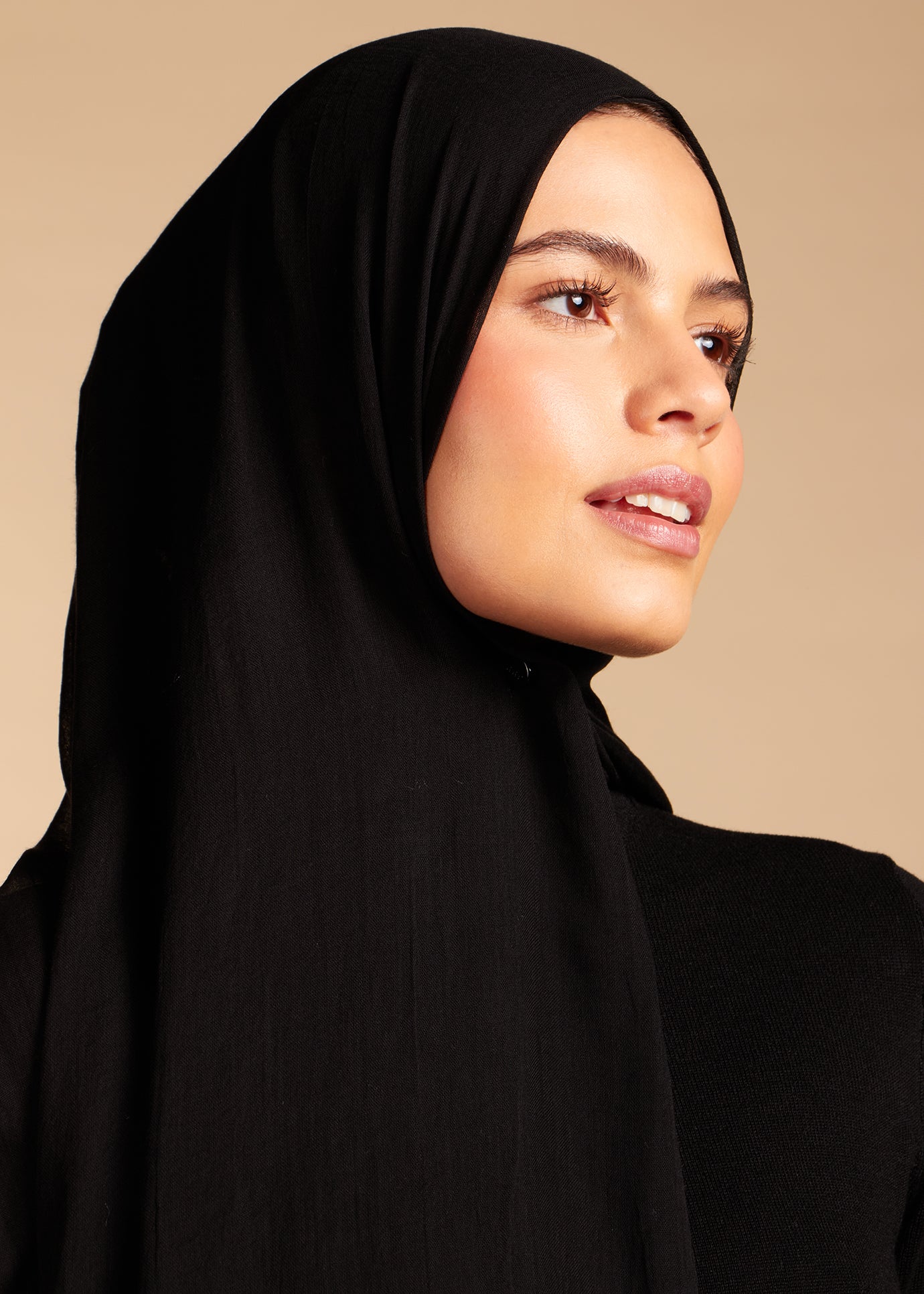 Premium Black Modal Hijab - Image 4