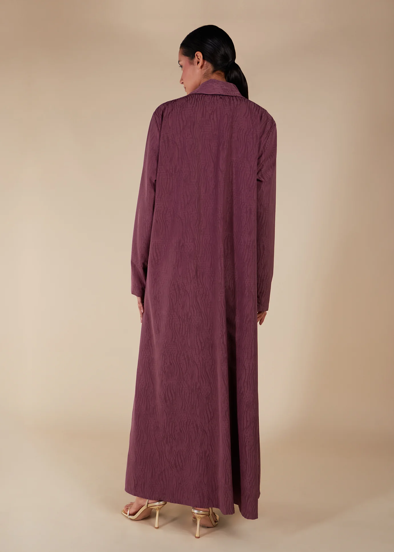 Blazer Neck Abaya Rose - Final Sale - Image 3