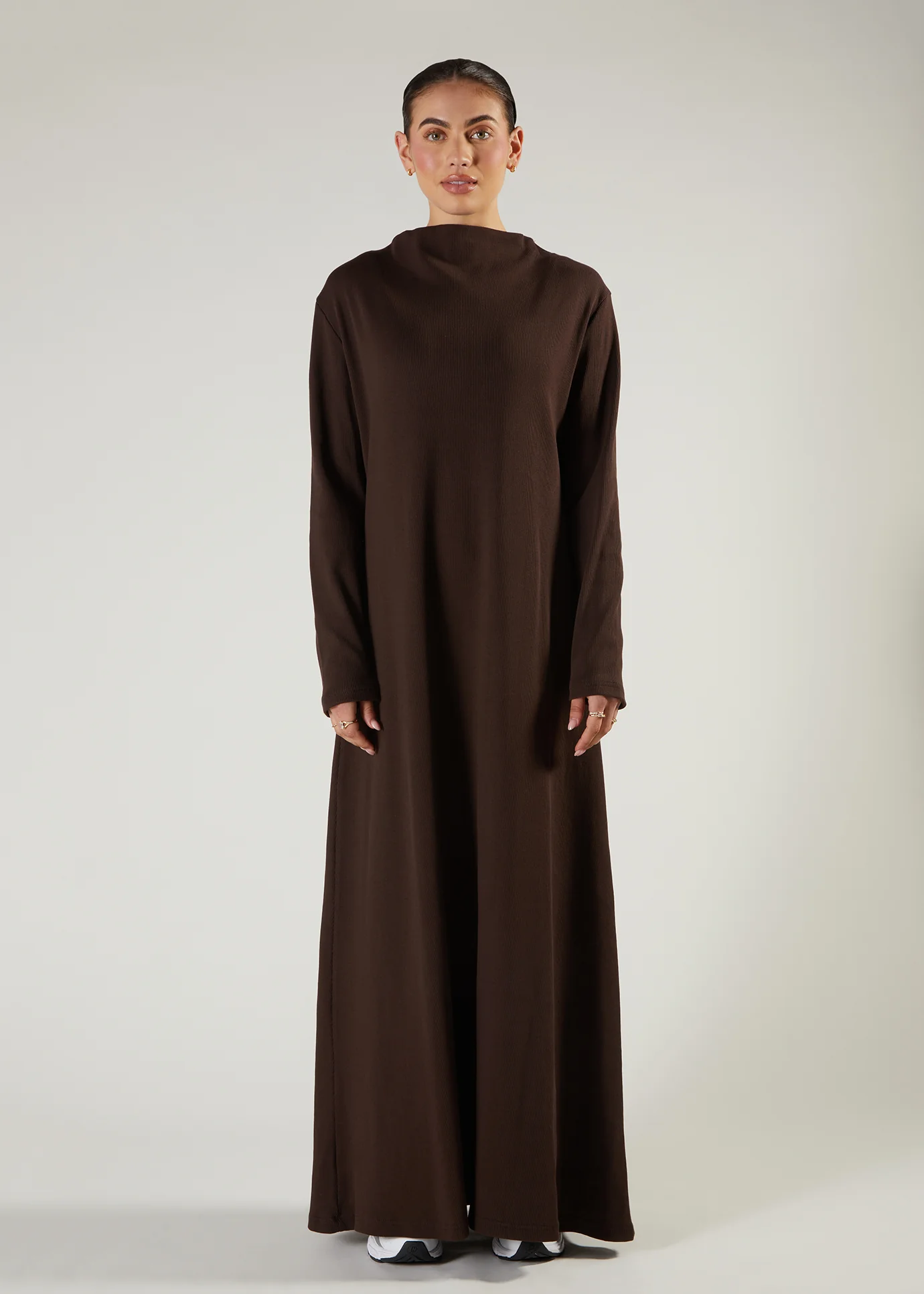 Boat Neck Maxi Brown