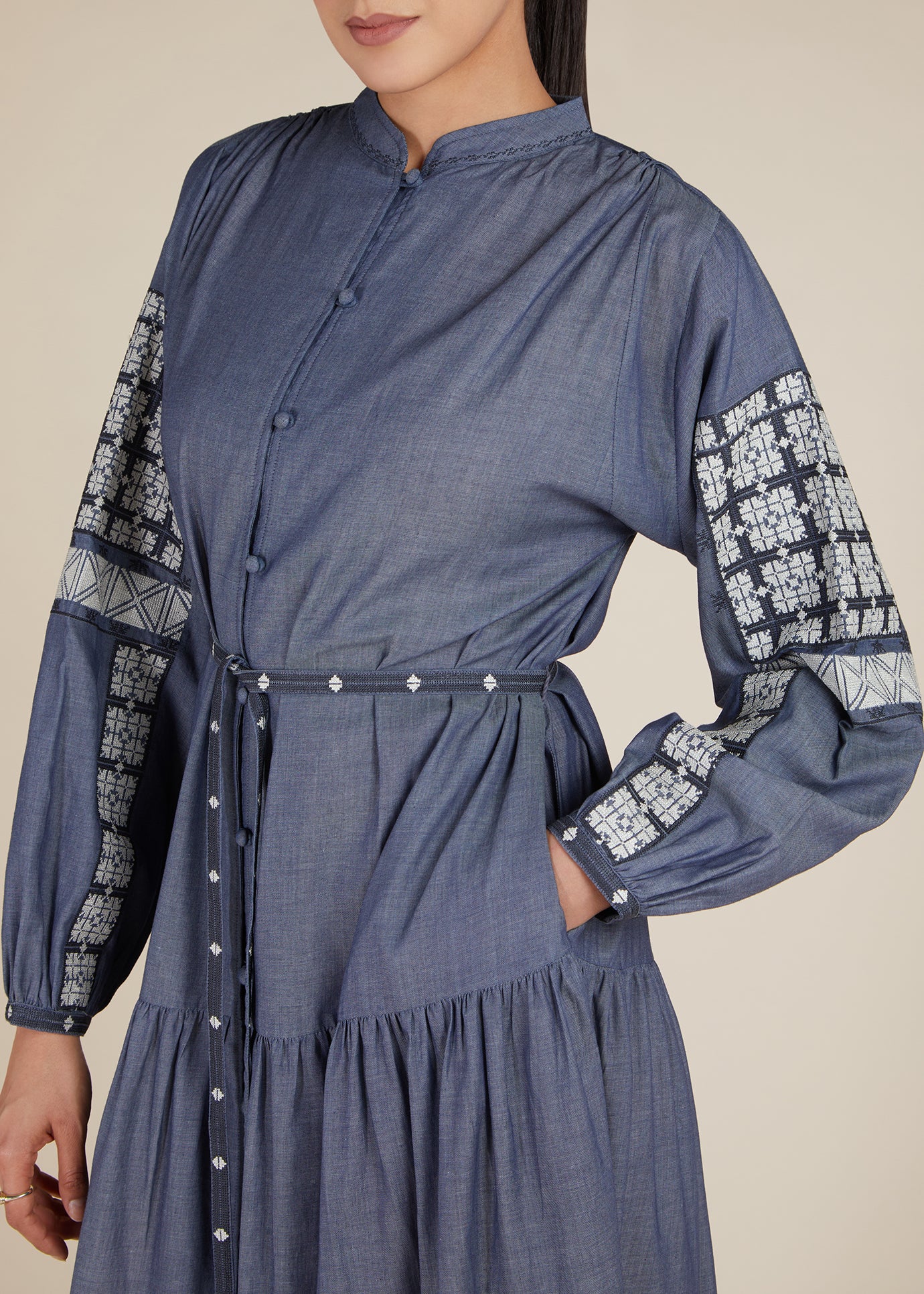 Boho Denim Tiered Maxi - Final Sale - Image 4