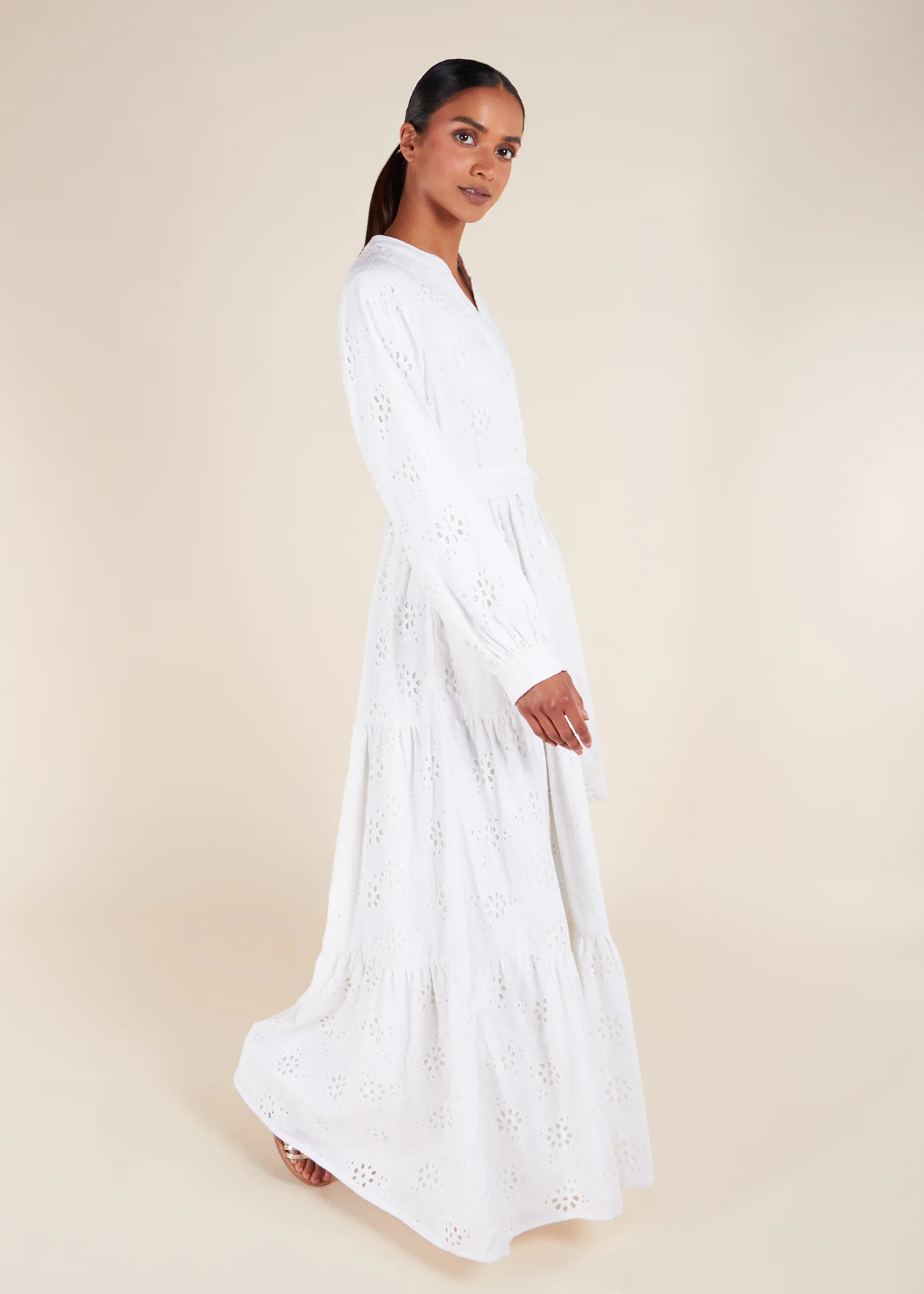 Broderie Tiered Maxi White - Final Sale - Image 2