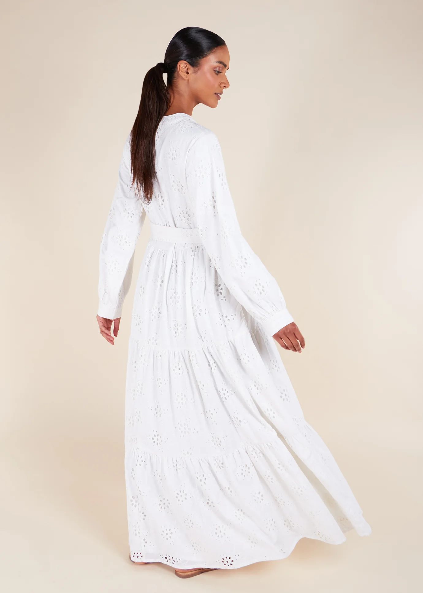 Broderie Tiered Maxi White - Final Sale - Image 3