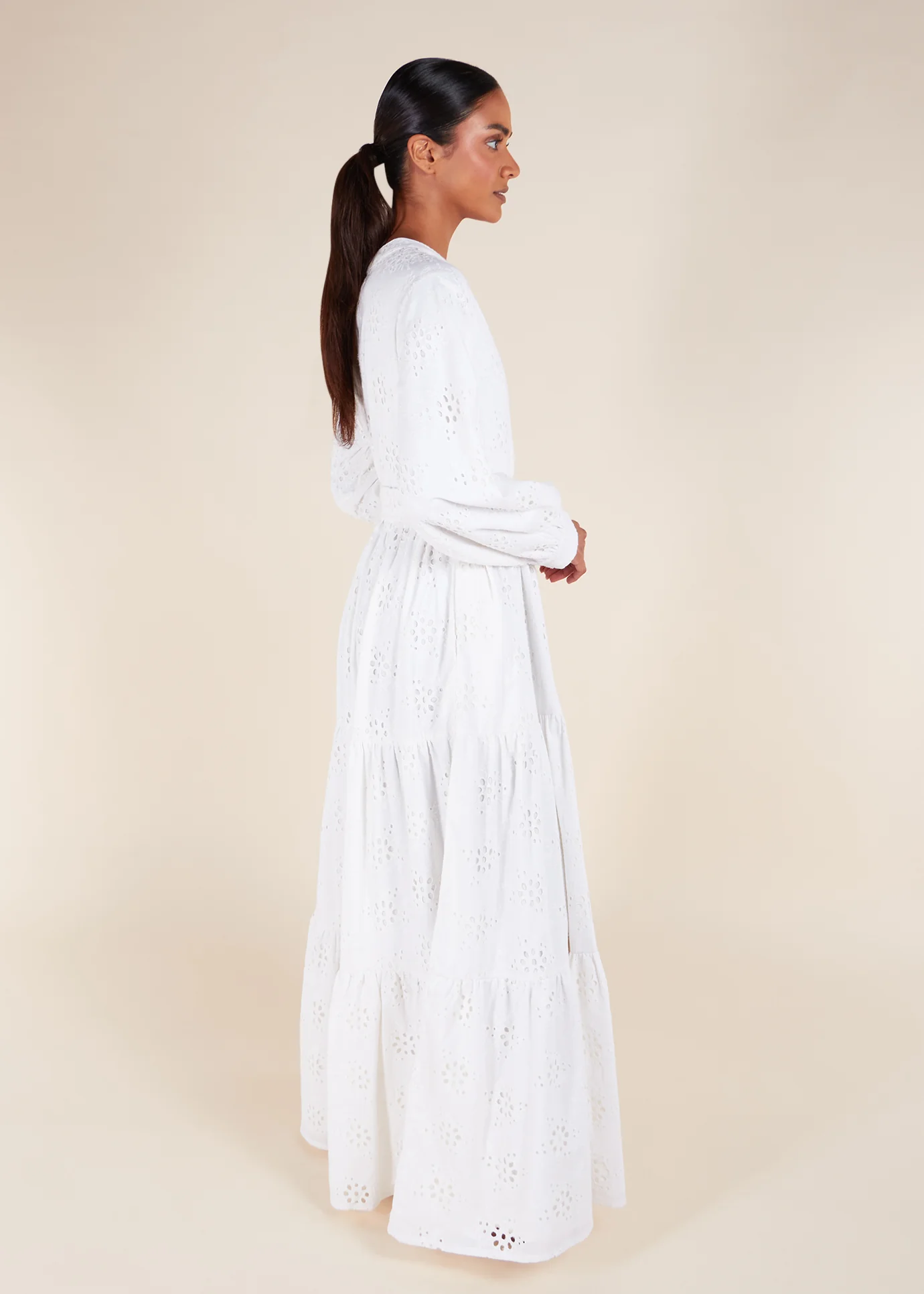 Broderie Tiered Maxi White - Final Sale - Image 5