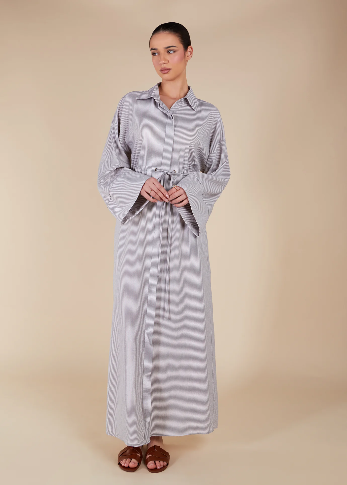 Cool Grey Drawstring Maxi - Final Sale - Image 3