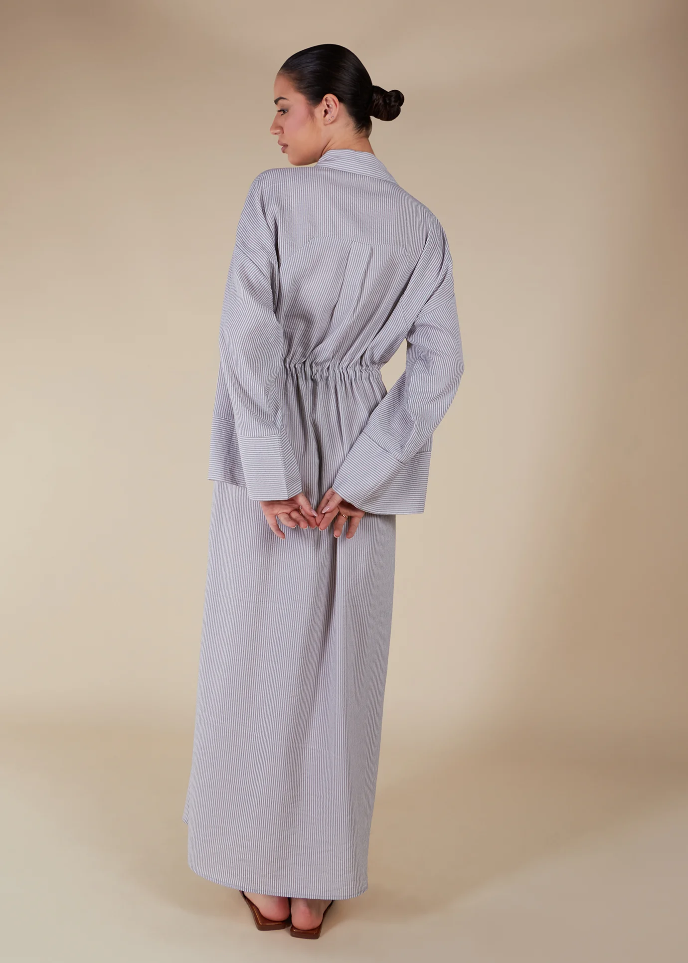 Cool Grey Drawstring Maxi - Final Sale - Image 5