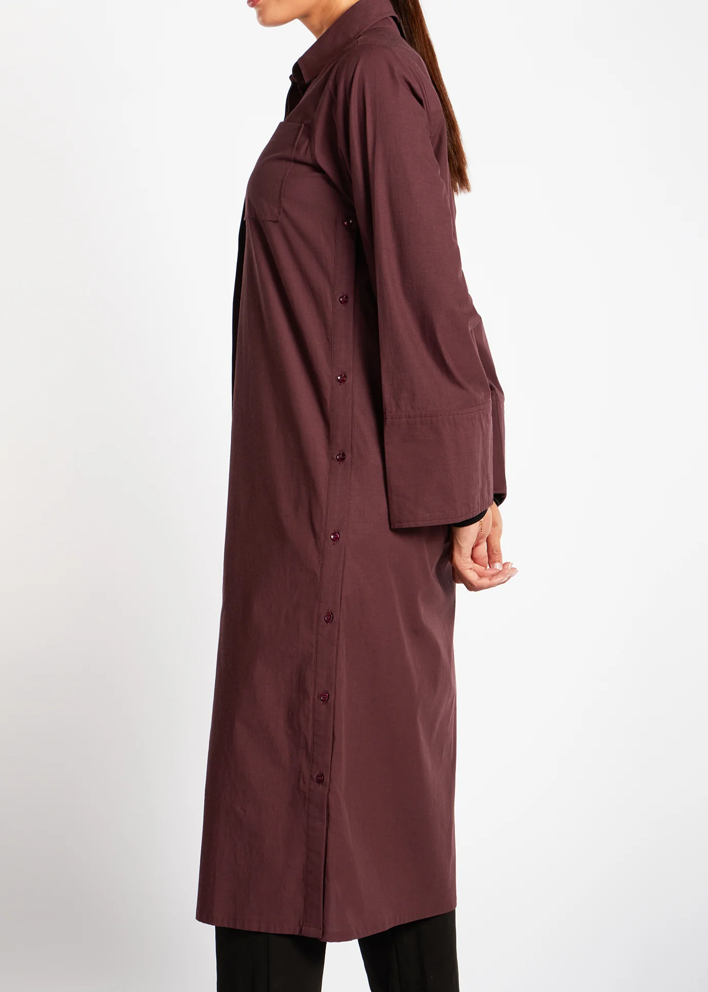Cotton Cord Shirt Dress - Final Sale - Image 4