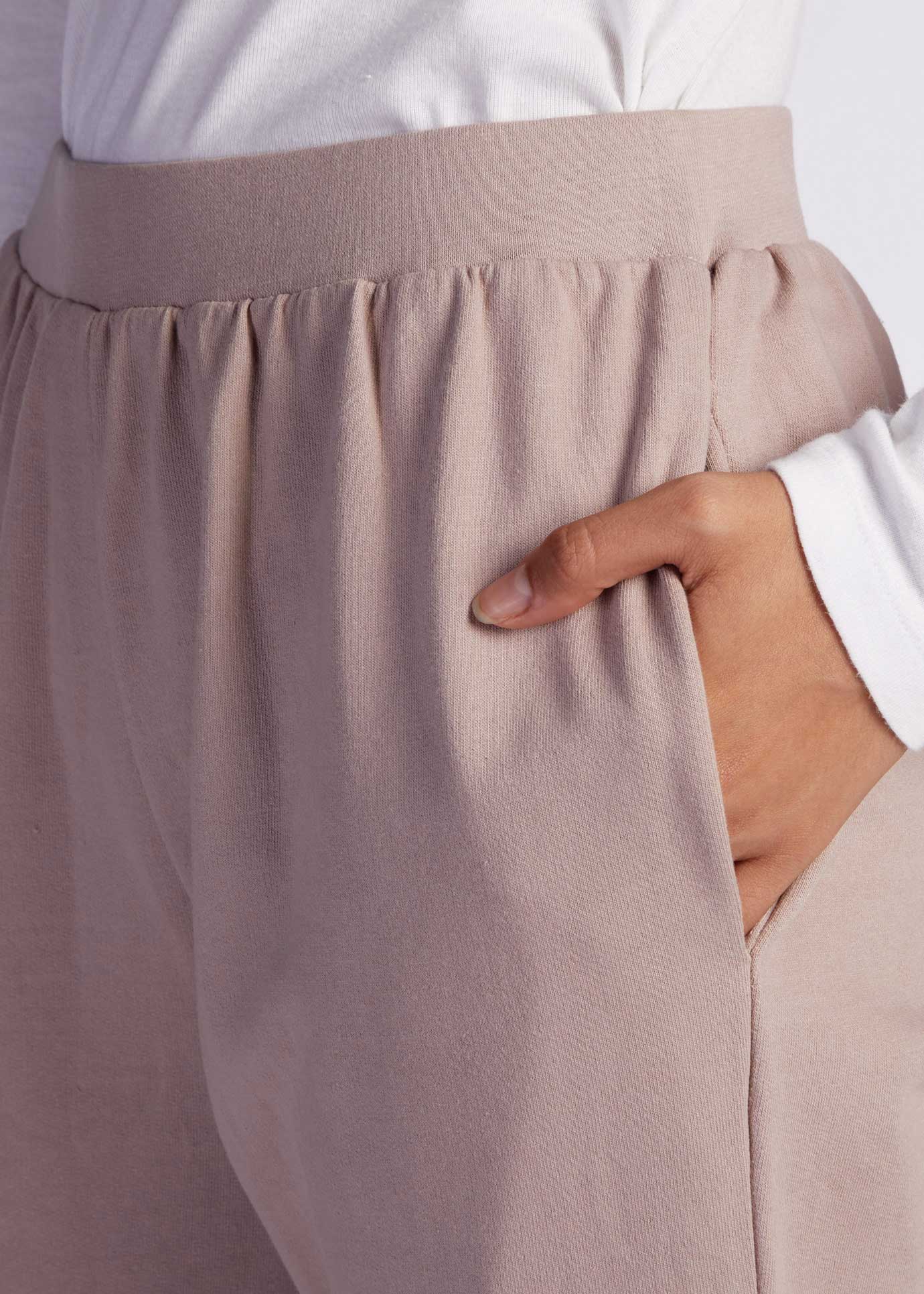 Cotton Cuffed Leggings Dusky Lilac - Final Sale - Image 3