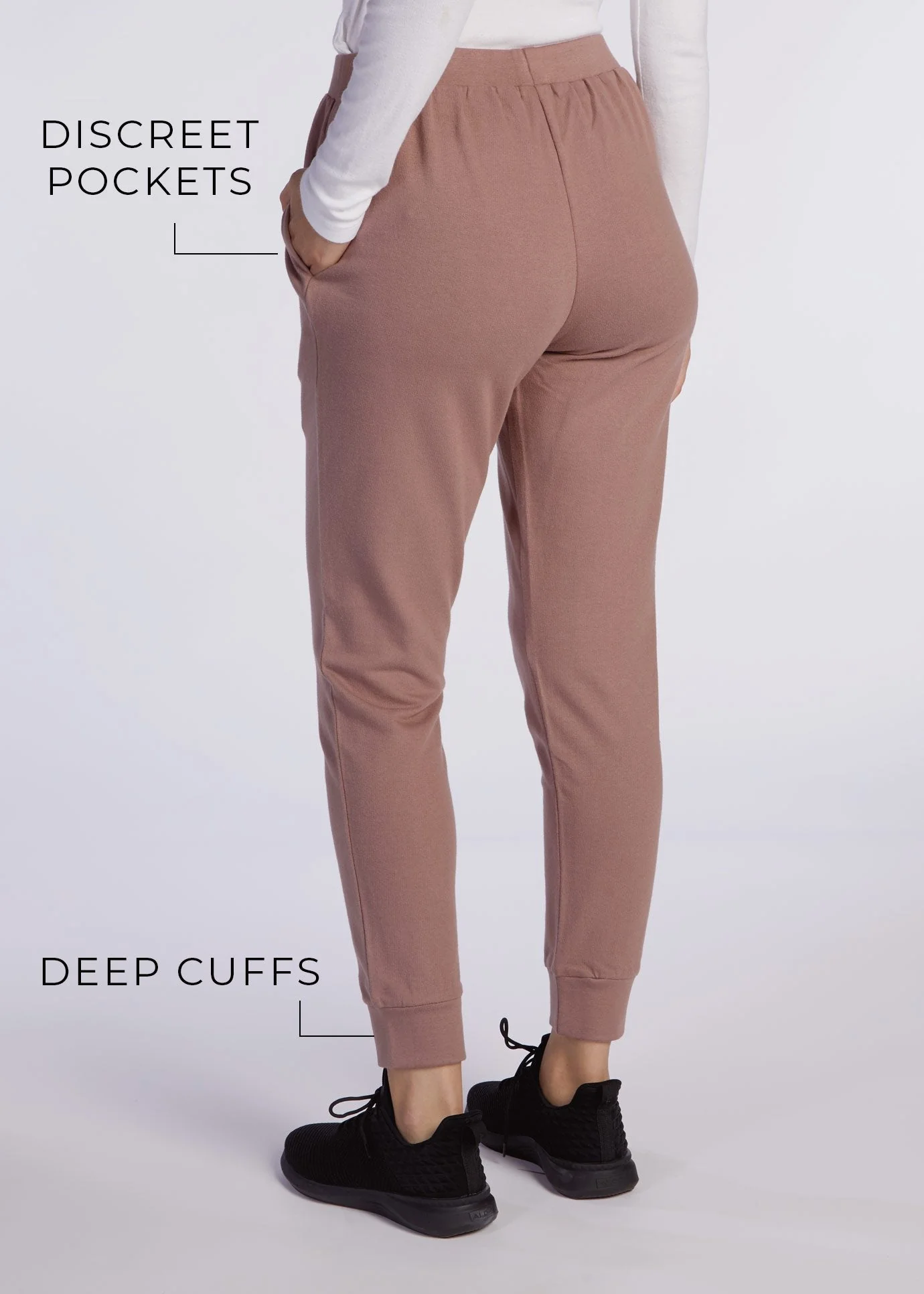 Cotton Cuffed Leggings Taupe - Final Sale - Image 2