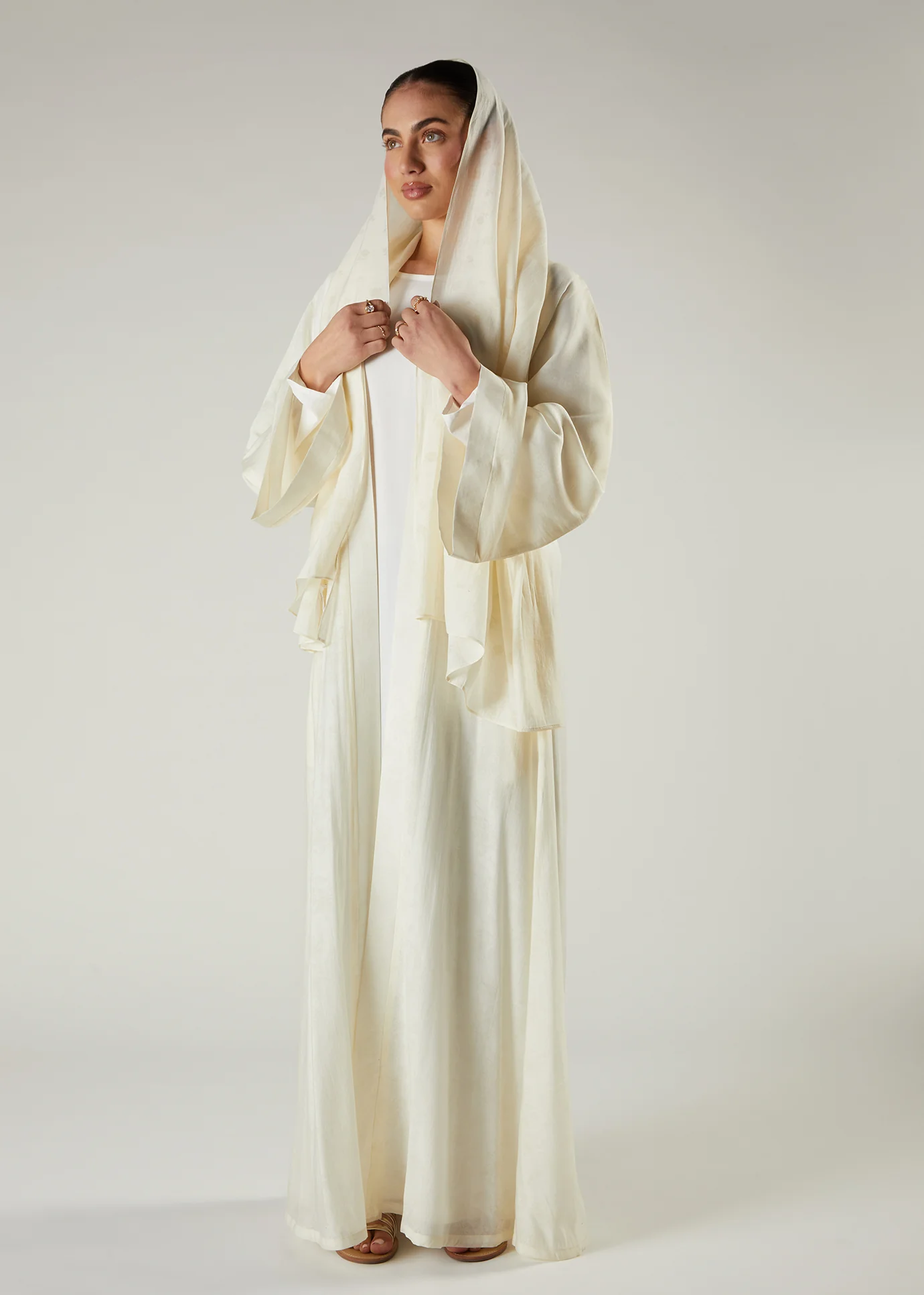 Cotton Peony Open Abaya