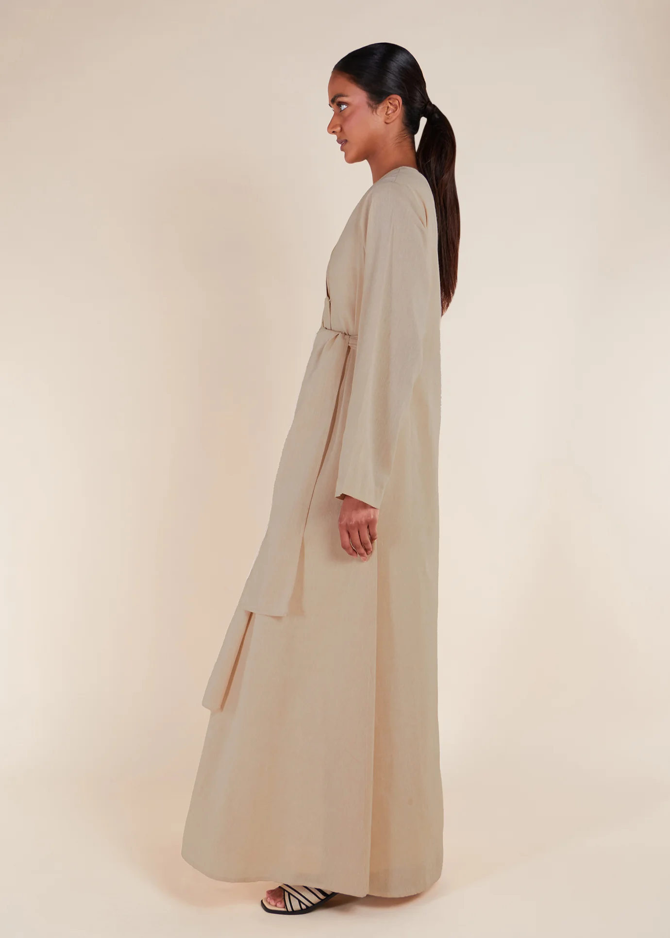 Cotton Wrap Abaya - Image 4