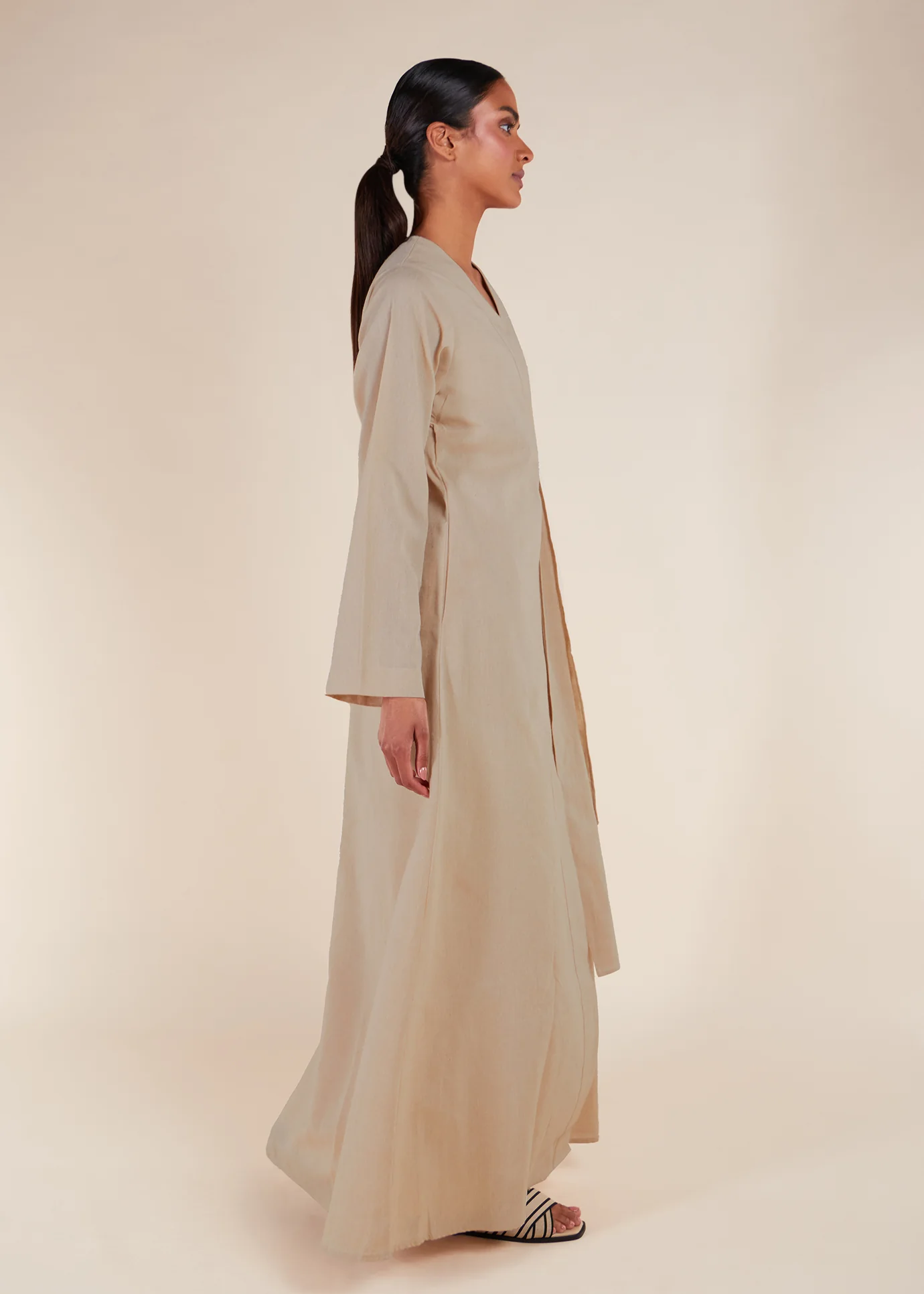 Cotton Wrap Abaya - Image 5