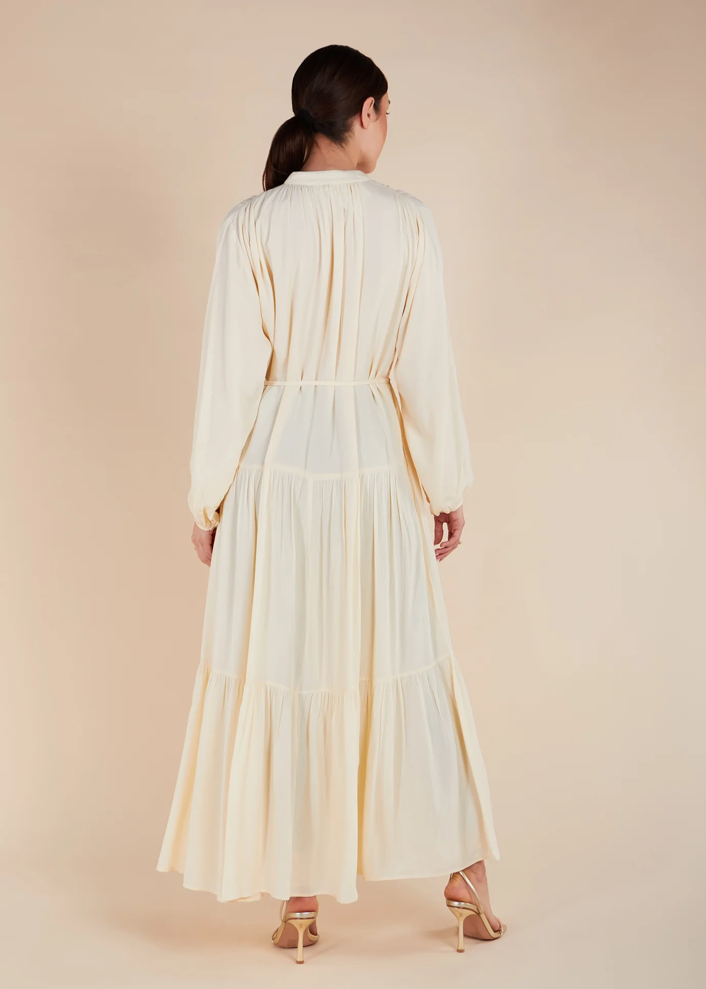 Creamy Cotton Tiered Maxi - Image 3