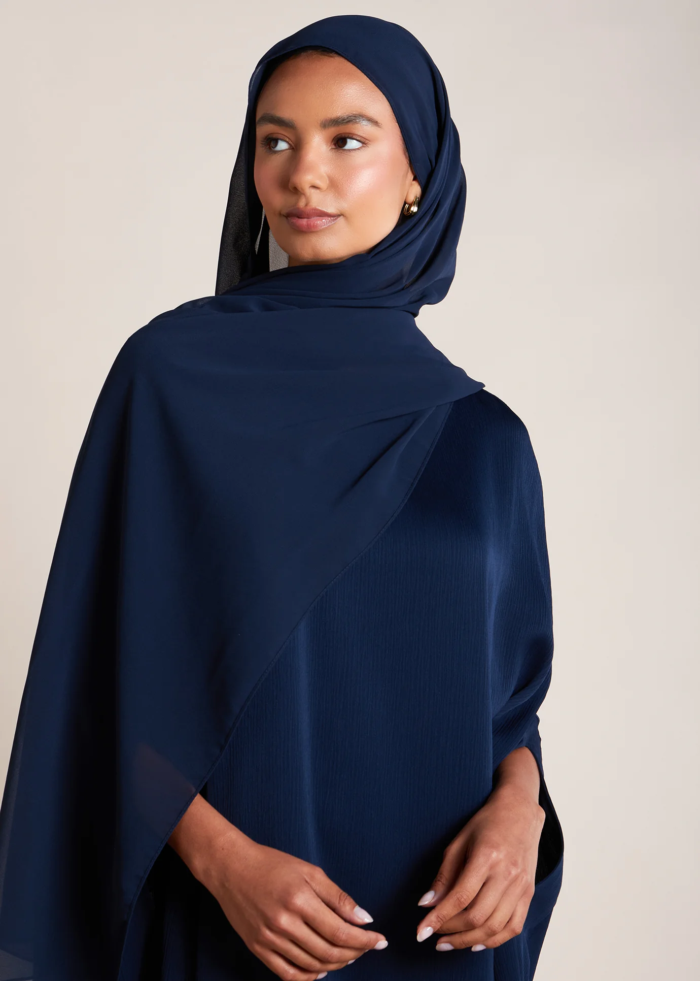 Crinkled Kaftan Navy - Final Sale - Image 3