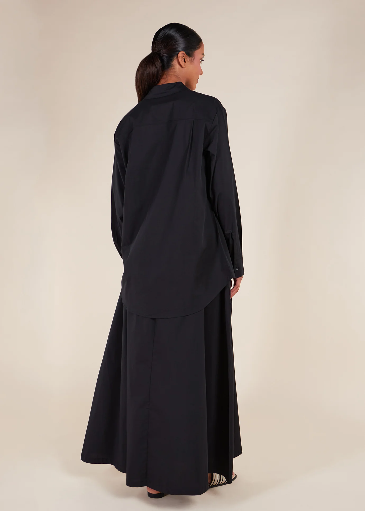 Cropped Cotton Top Black - Image 7