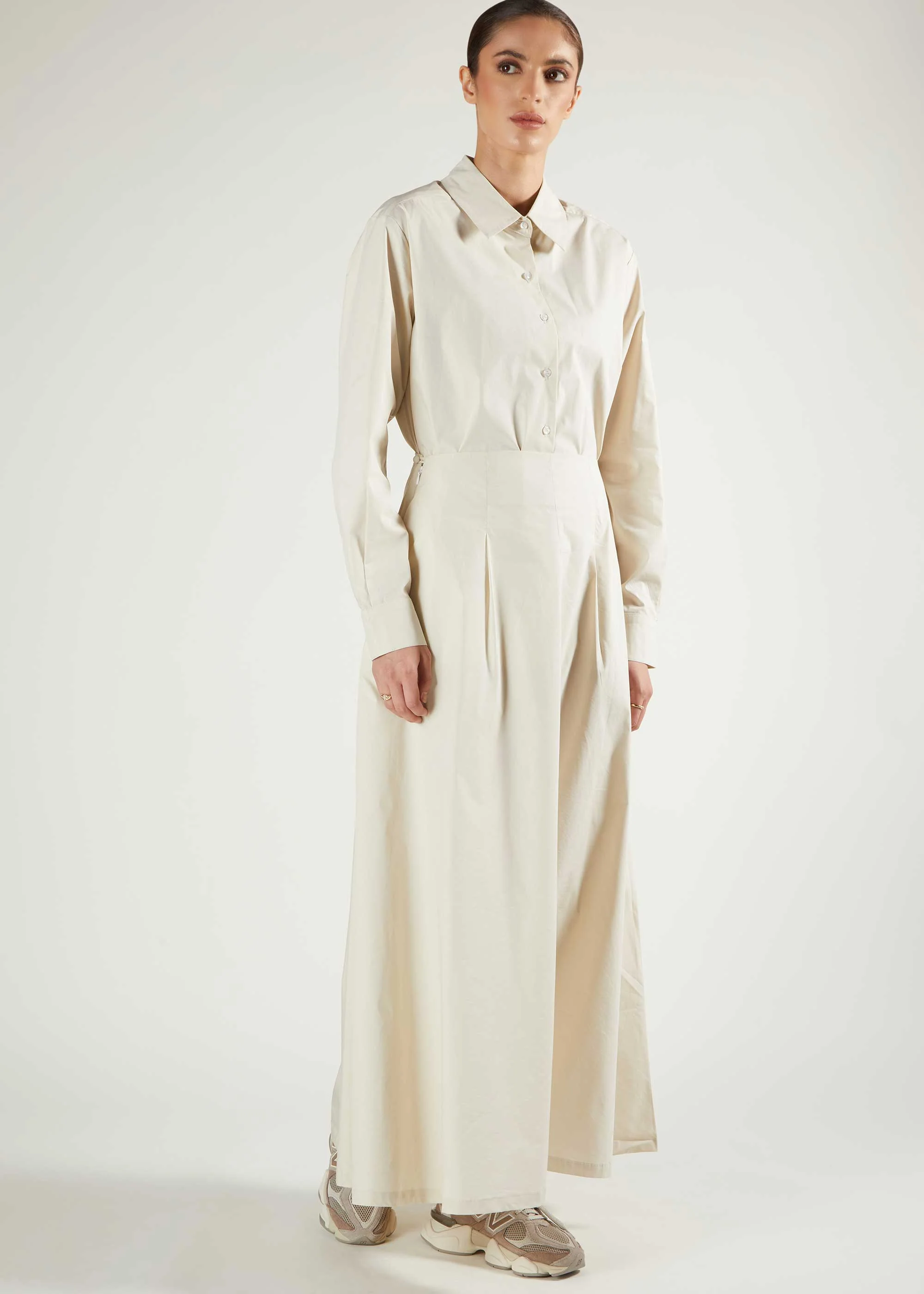 Cropped Cotton Top Cream - Image 4