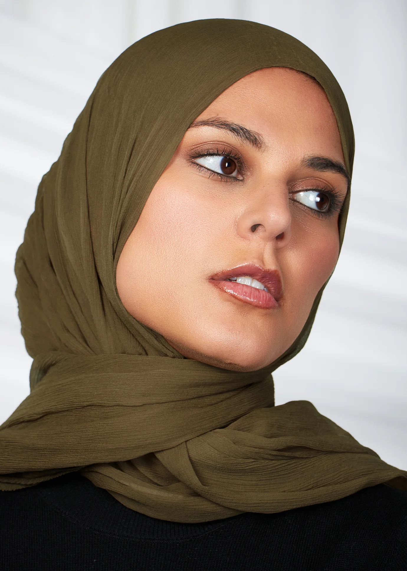 Cuban Coffee Chiffon Silk Hijab - Image 3