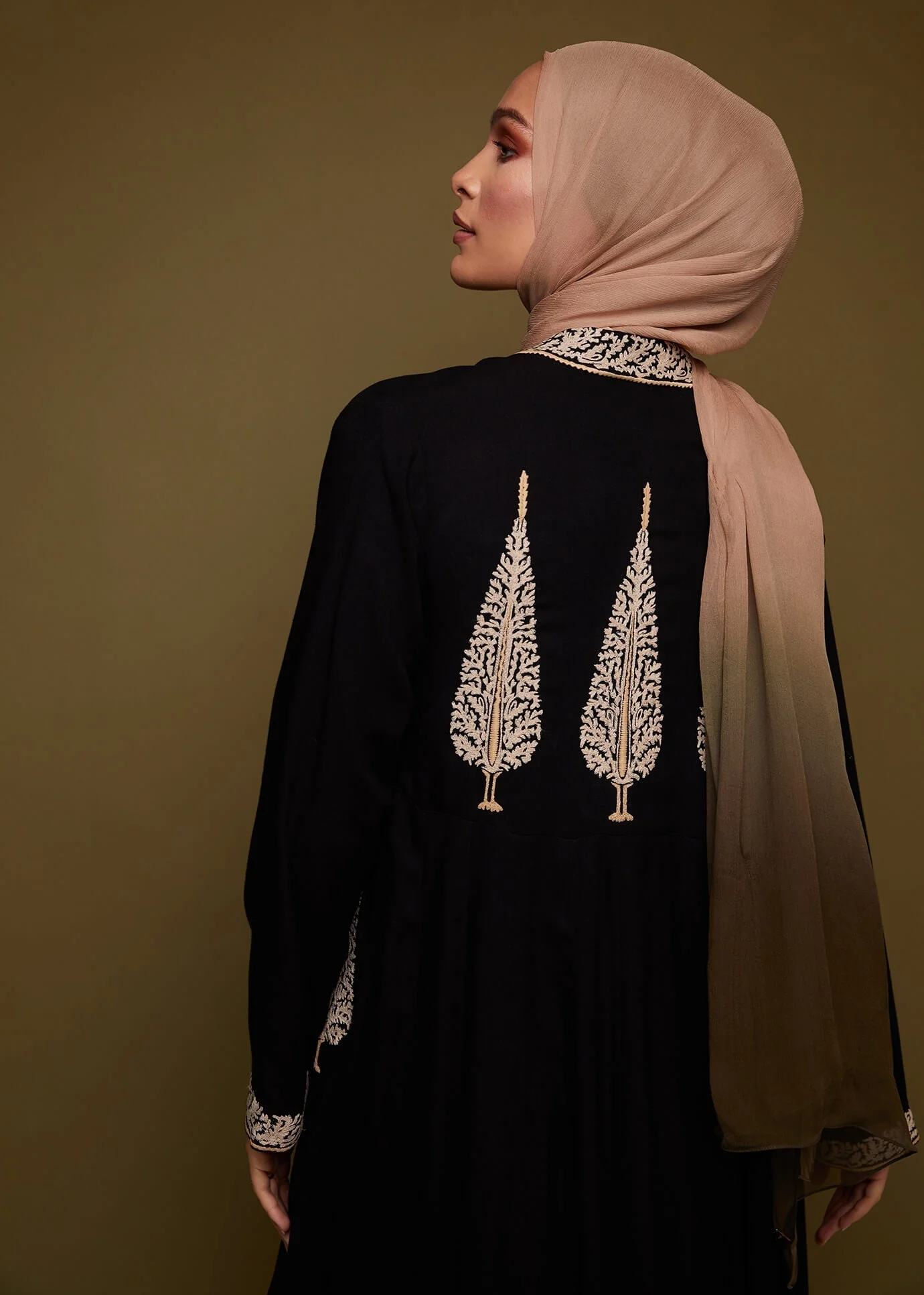 Cypress Open Abaya Black - Image 4