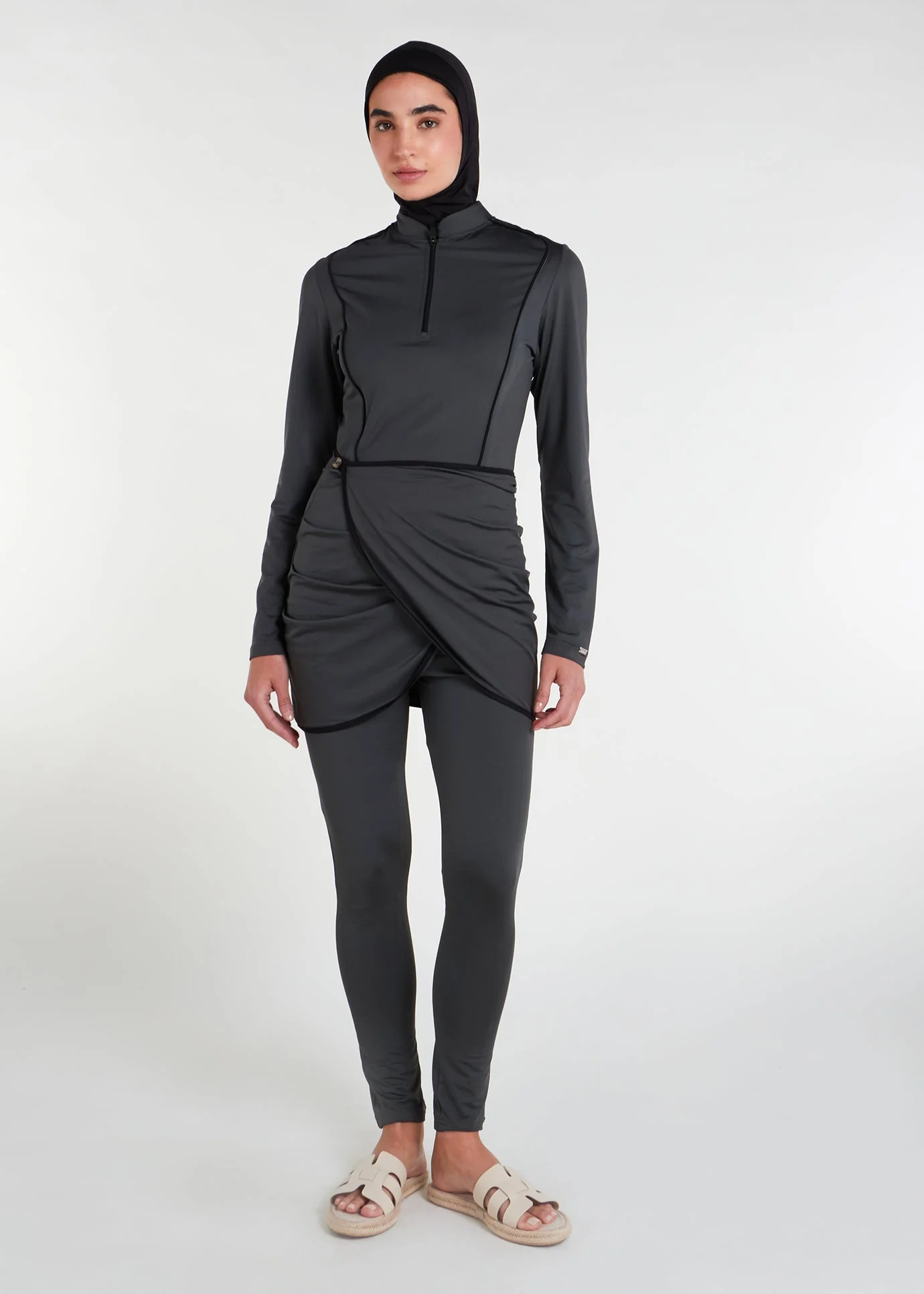 Detach Wrap Swim Top Olive