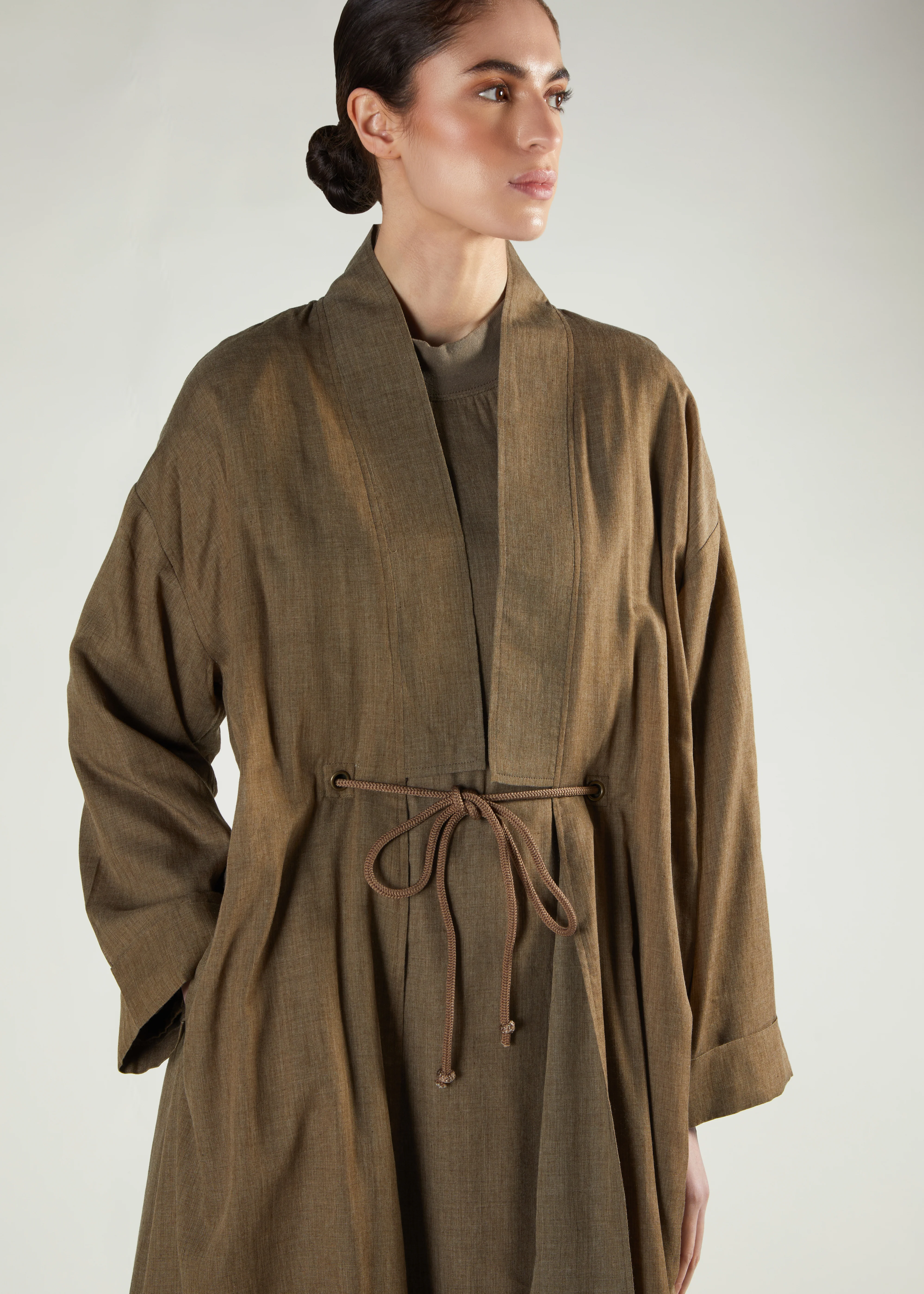 Drawcord Open Abaya - Image 3