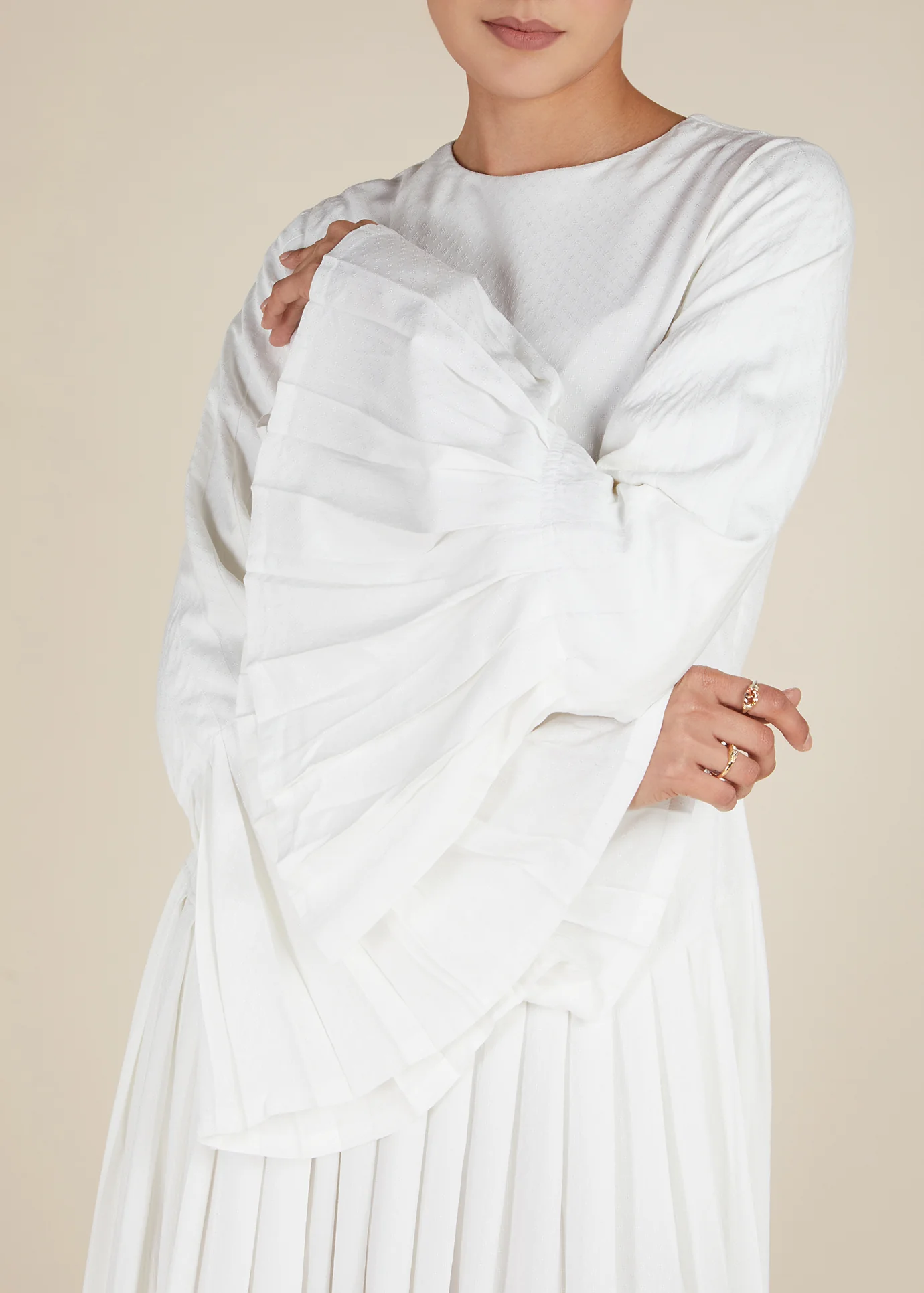 Fan Sleeve Maxi White - Image 11