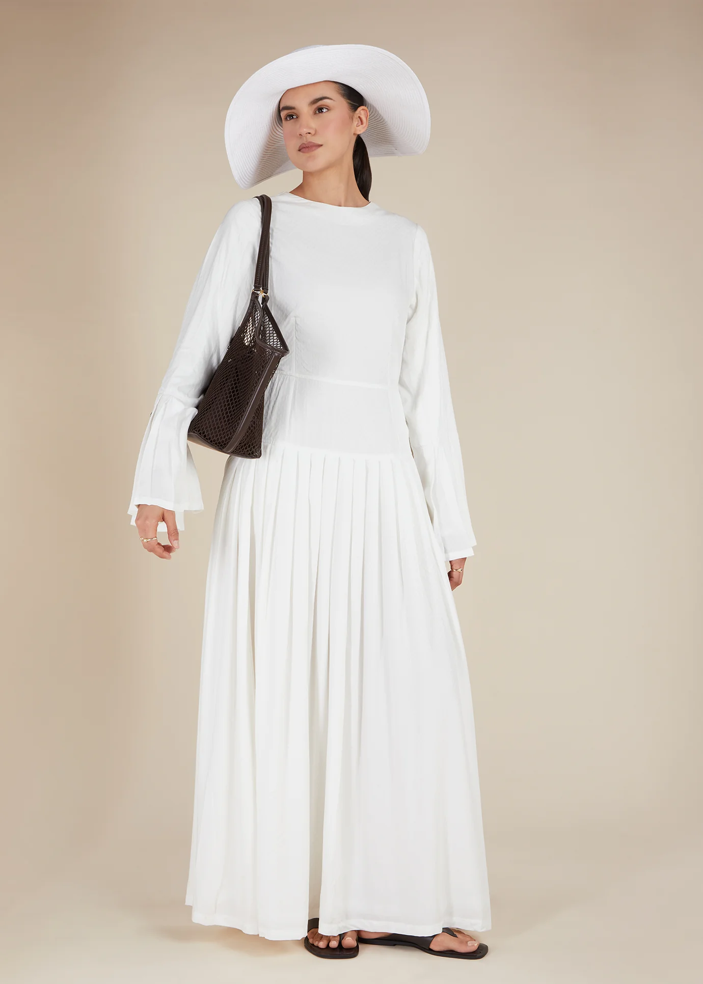 Fan Sleeve Maxi White - Image 5