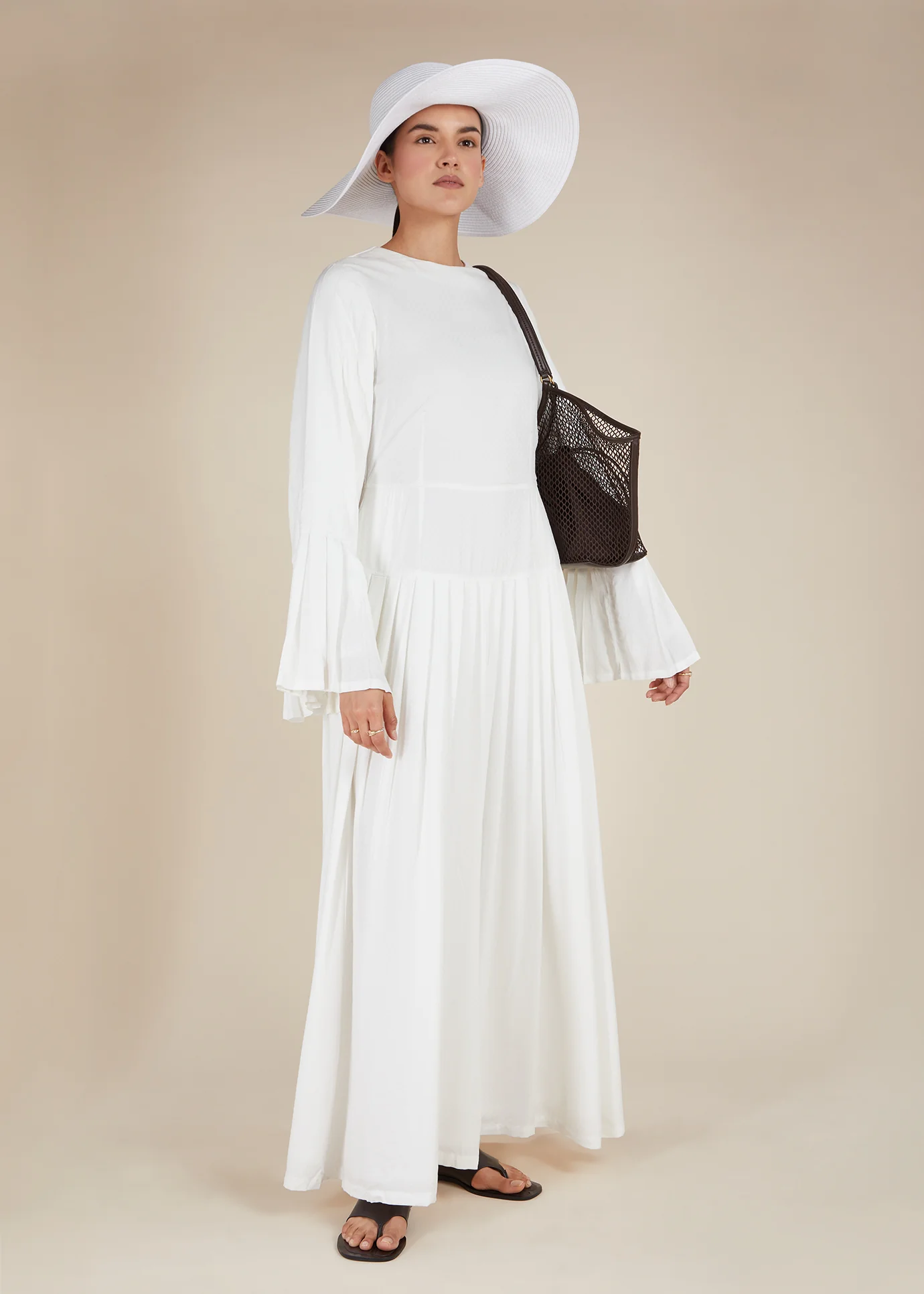 Fan Sleeve Maxi White - Image 6