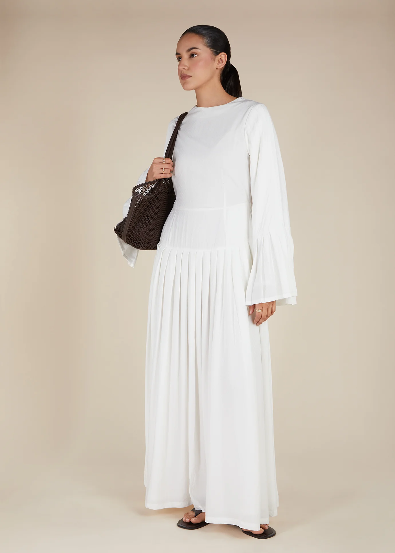 Fan Sleeve Maxi White - Image 7