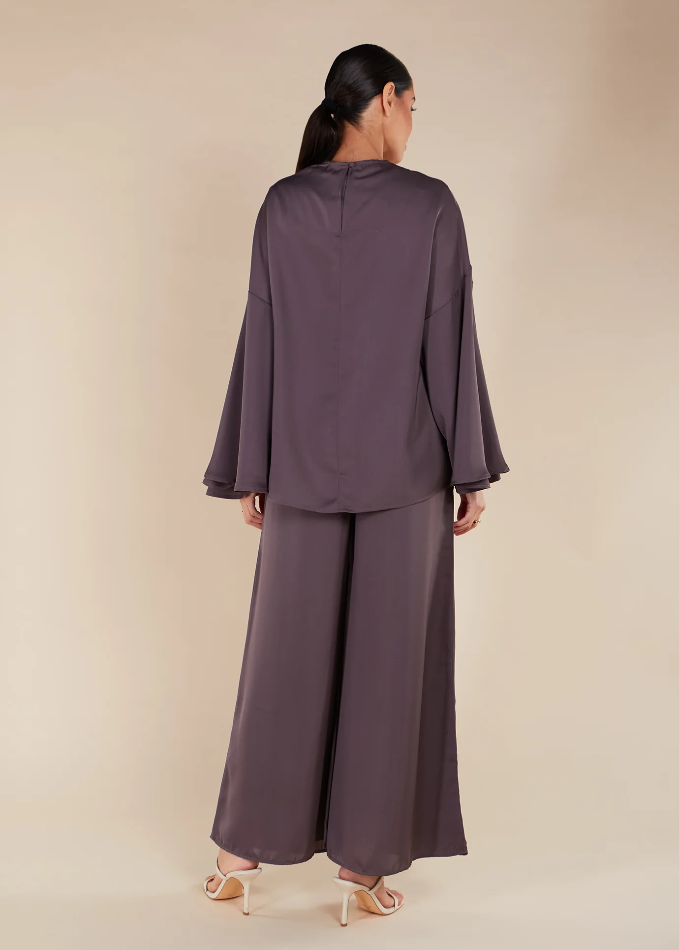 Flared Trousers Mauve - Image 2