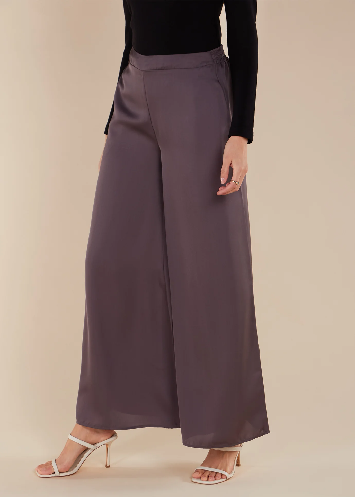Flared Trousers Mauve - Image 3