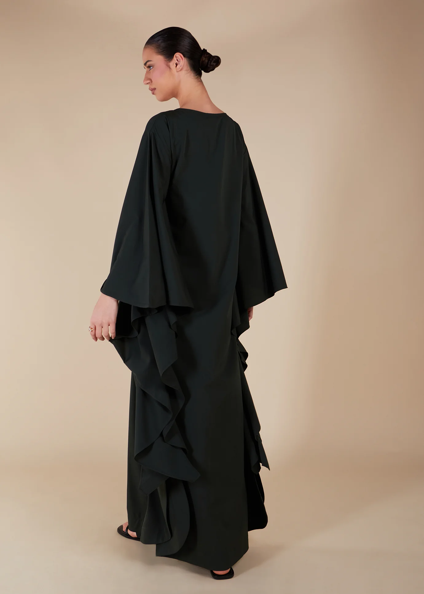 Floaty Kaftan Dark Green - Image 3