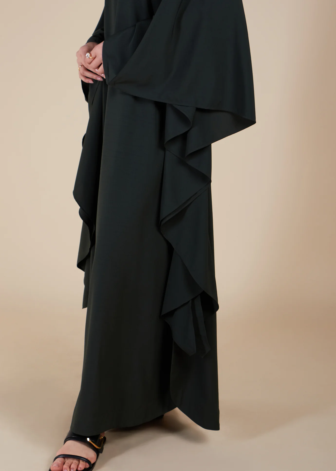 Floaty Kaftan Dark Green - Image 4
