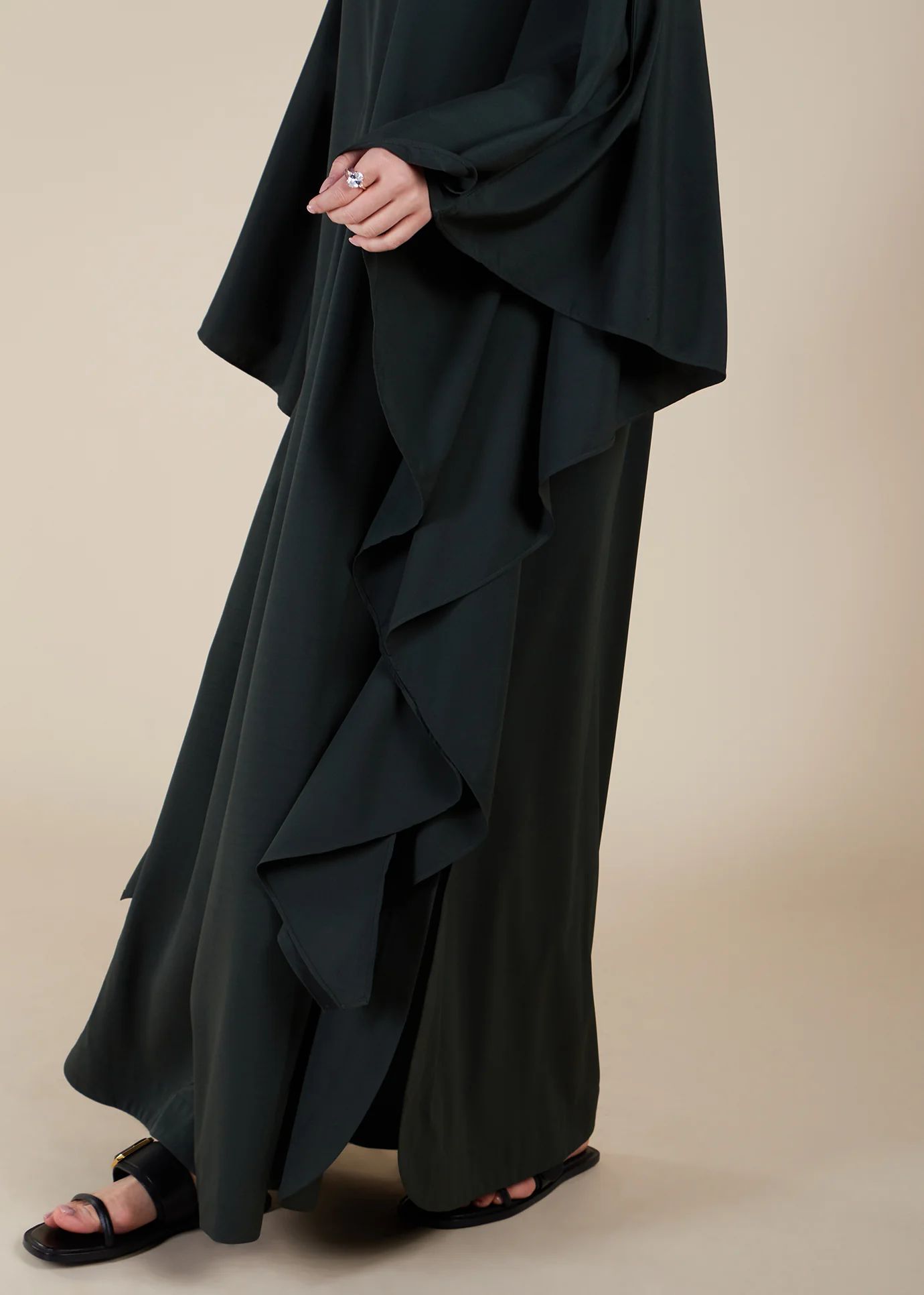 Floaty Kaftan Dark Green - Image 5