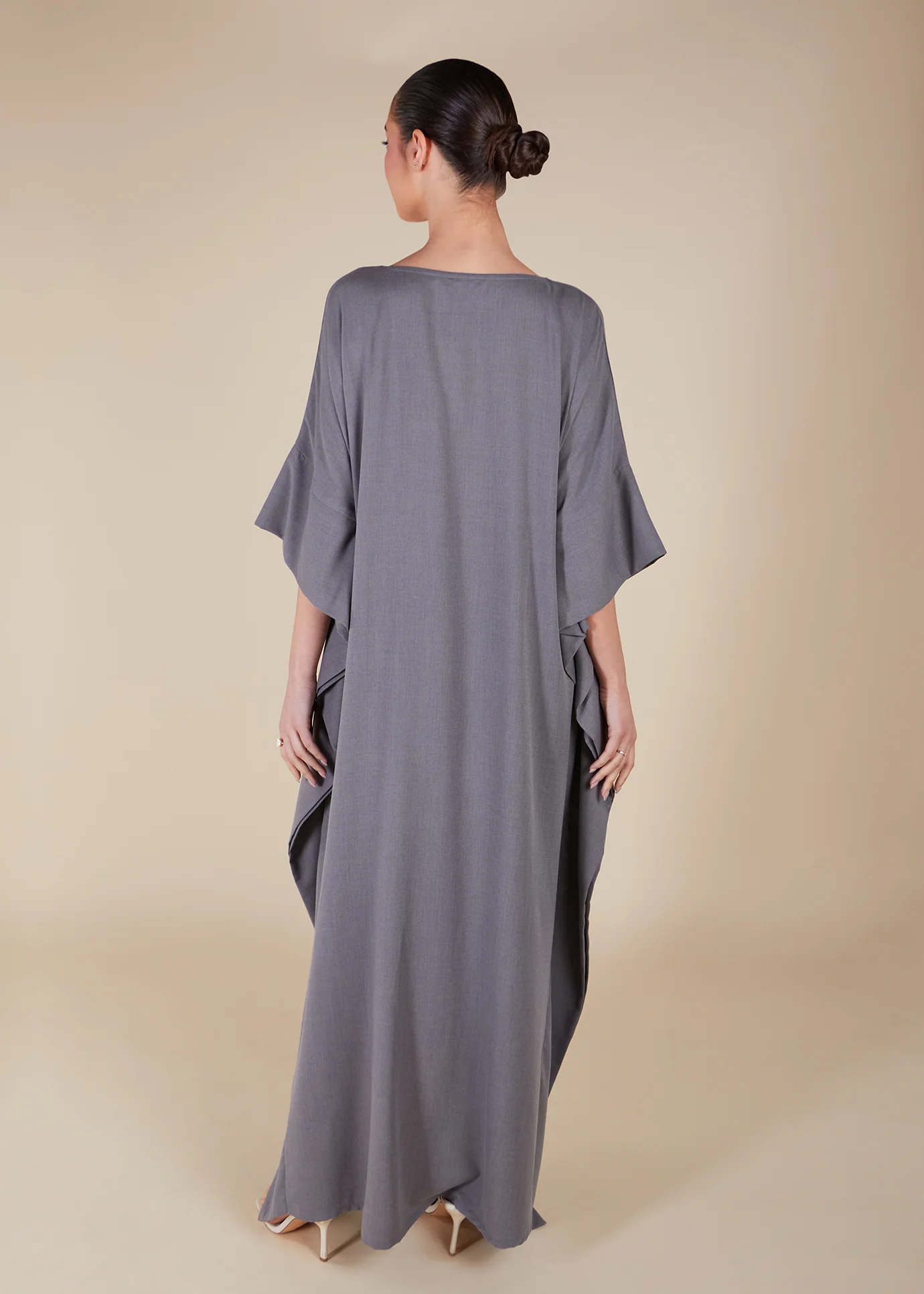 Floaty Tatreez Kaftan Grey - Image 5