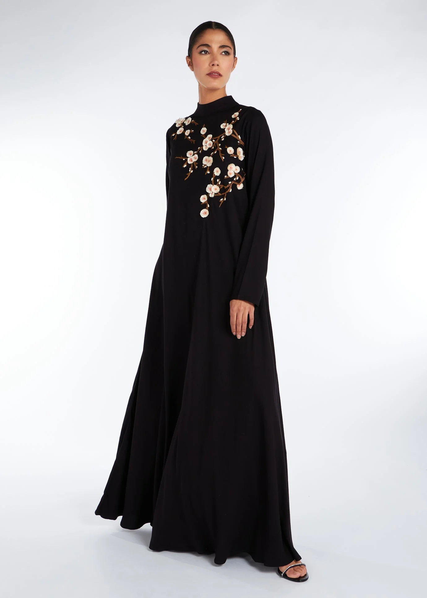 Frangipani Abaya Black - Image 3
