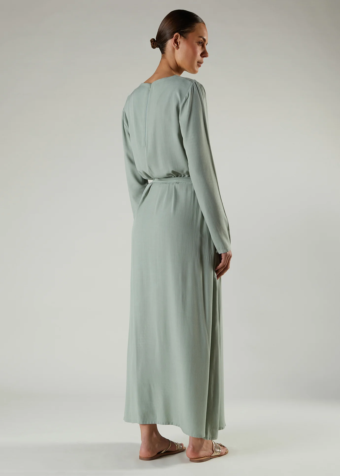 Green Tea Cowl Abaya - Image 2