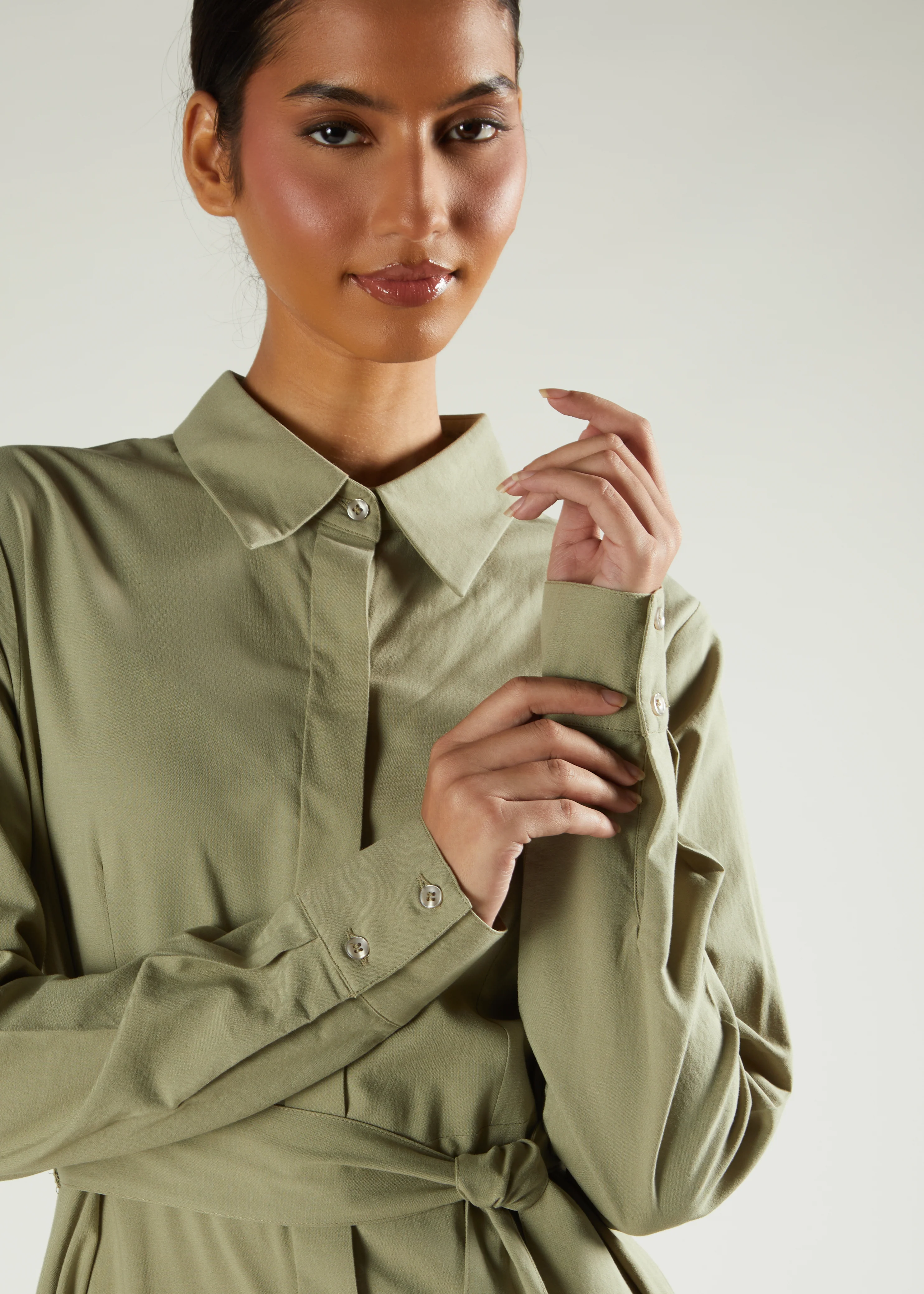 Green Tea Shirted Maxi - Image 3