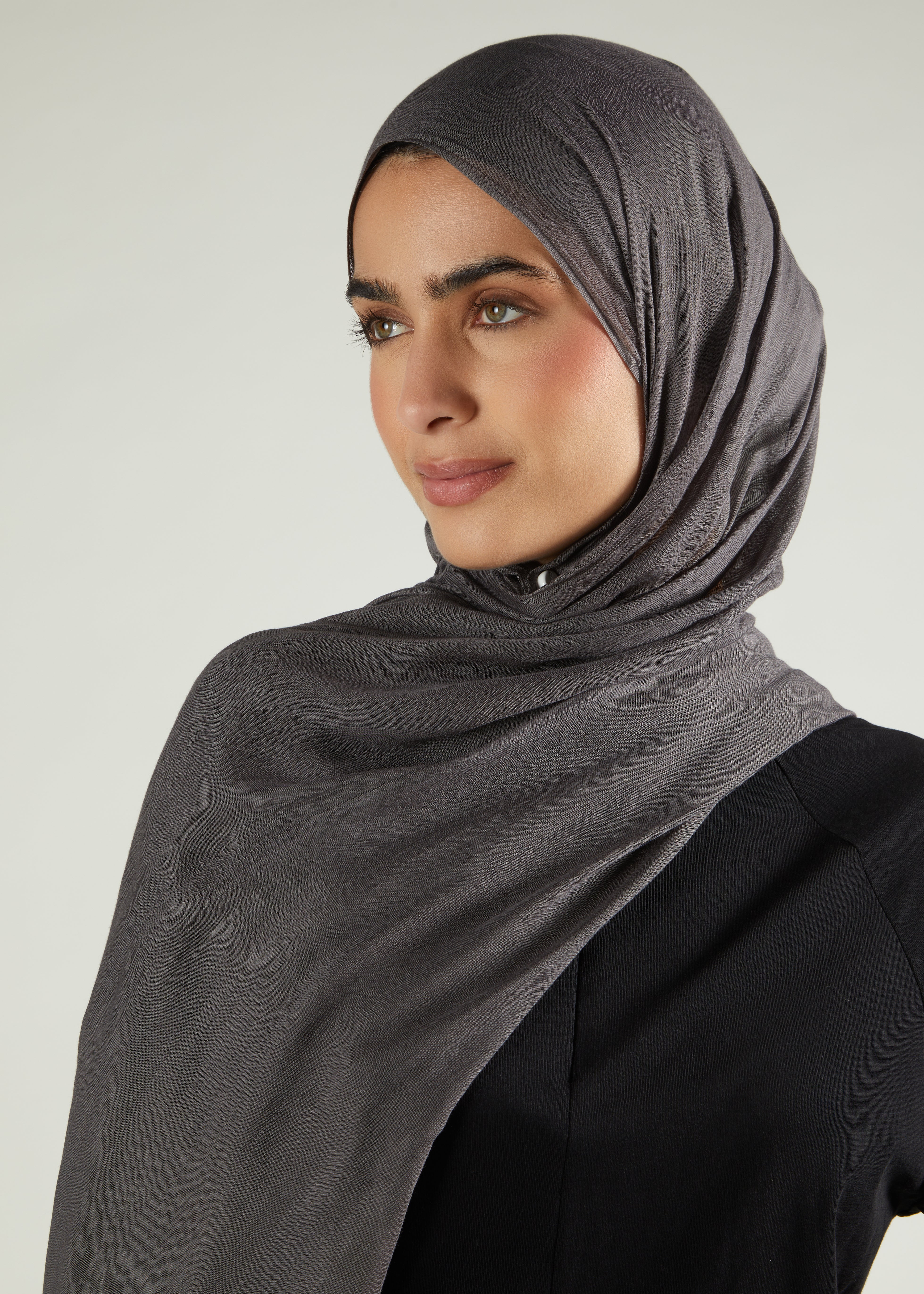 Gun Metal Premium Modal Hijab - Image 4