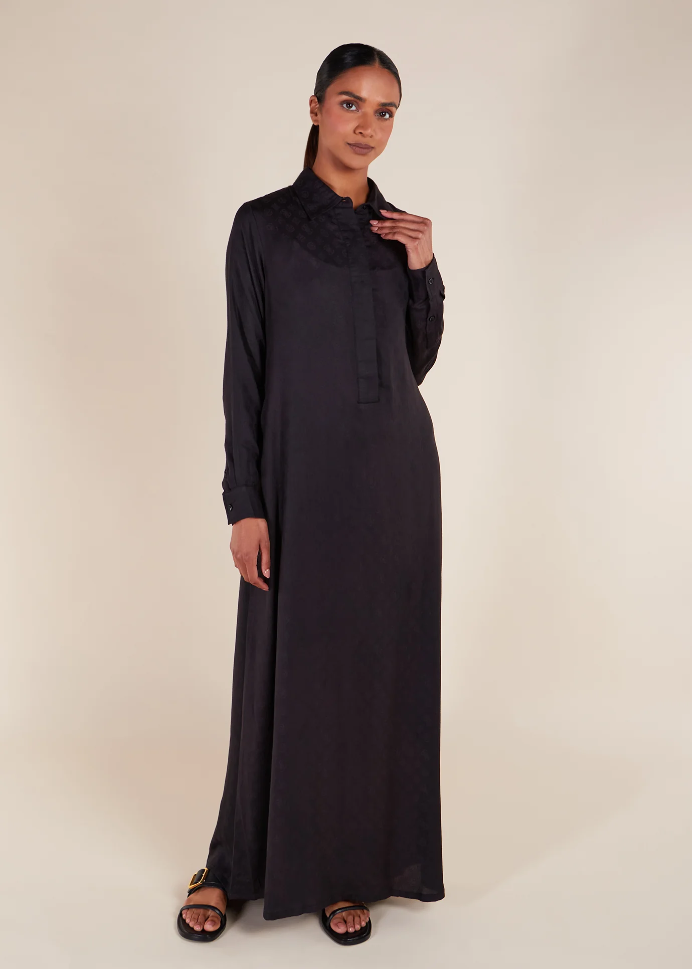 Jacquard Abaya Black - Final Sale