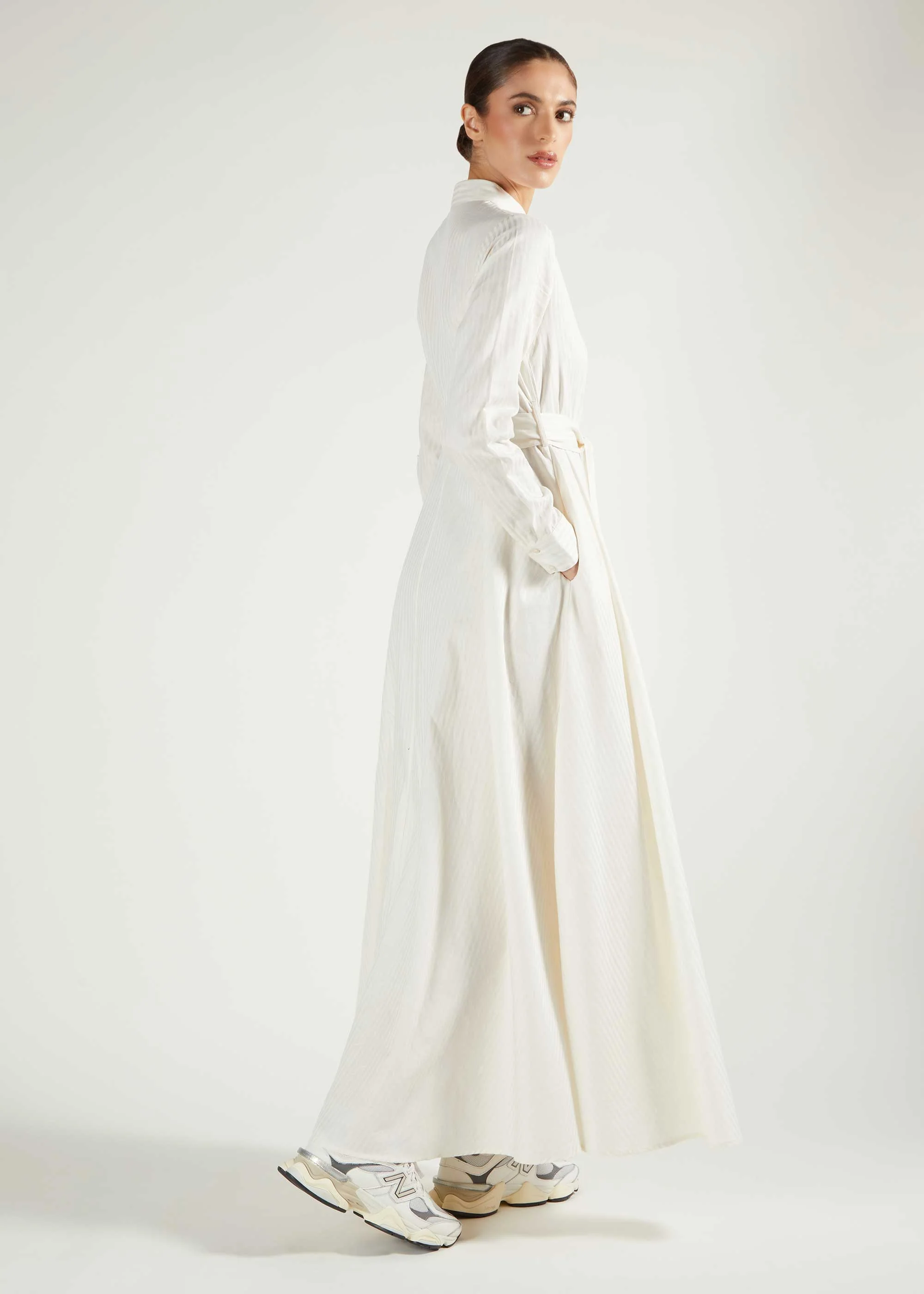 Jaquard Stripe Maxi Cream - Image 2