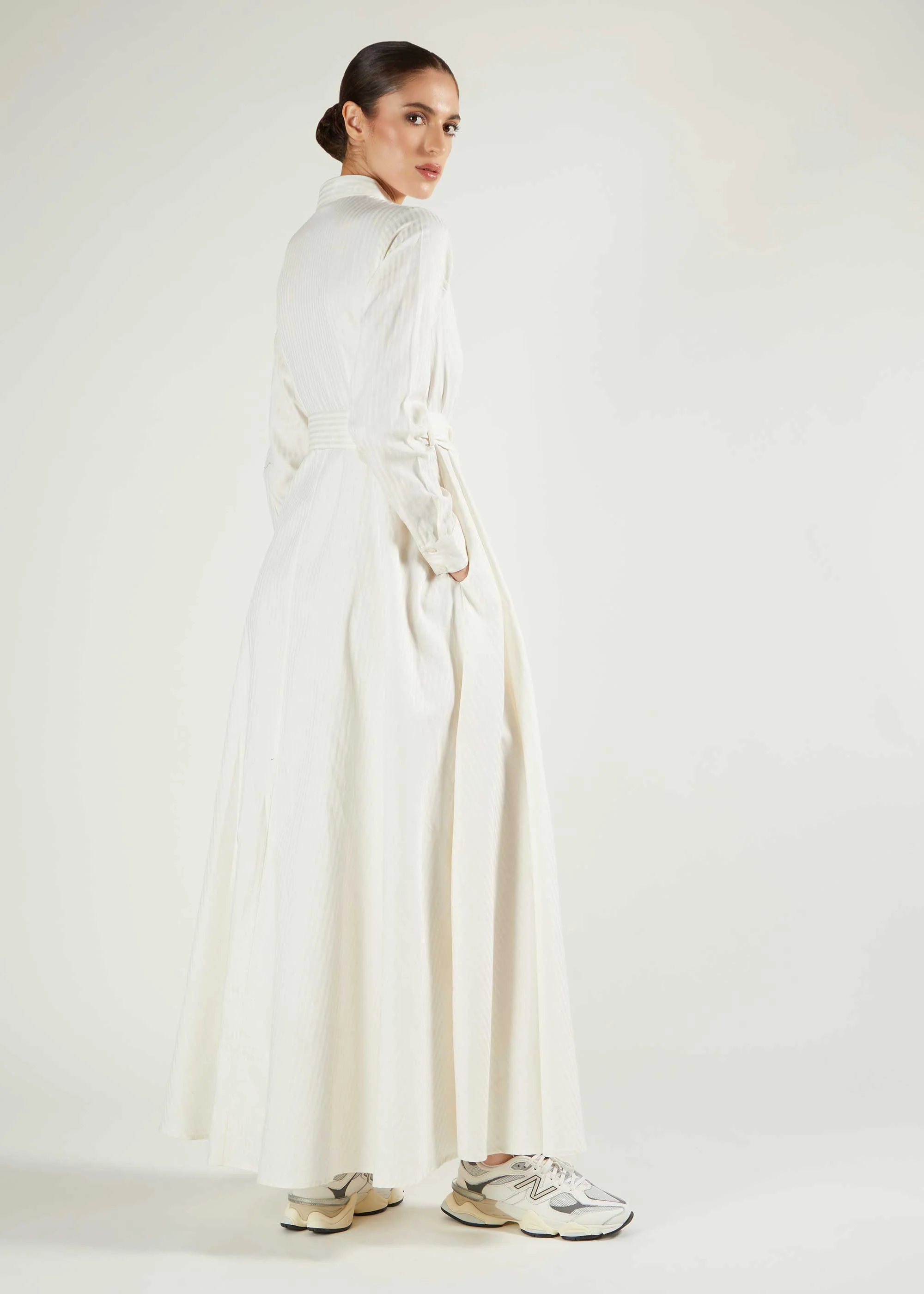 Jaquard Stripe Maxi Cream - Image 3