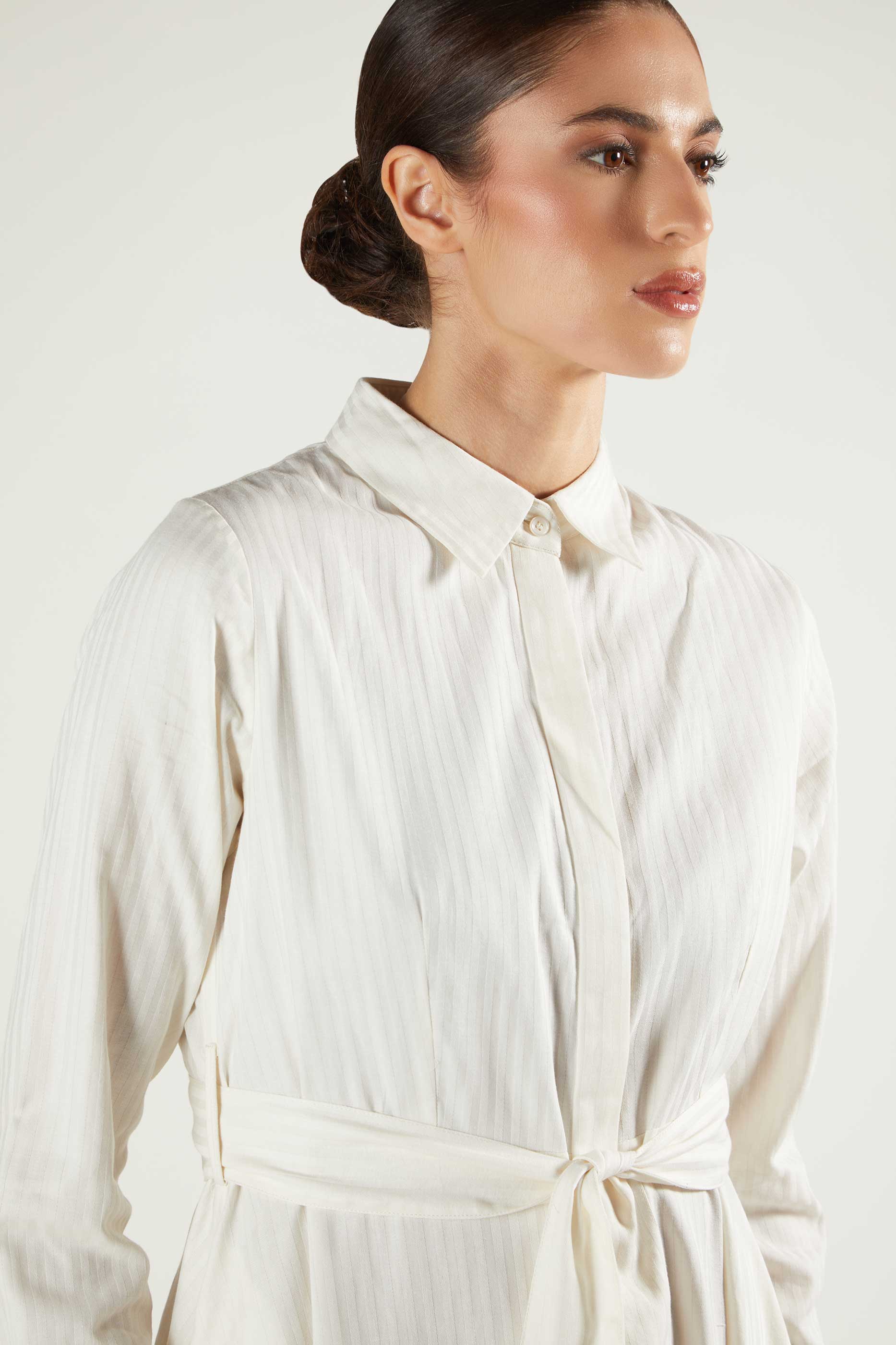 Jaquard Stripe Maxi Cream - Image 4